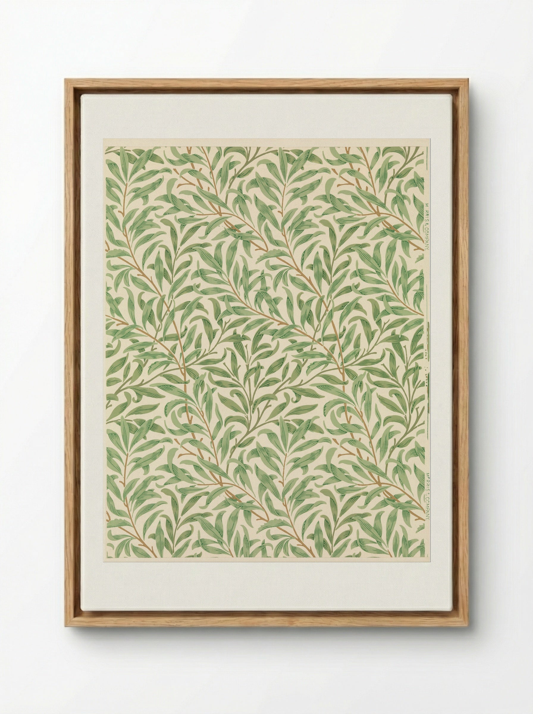 Willow Bough - William Morris - Framed Canvas Wood