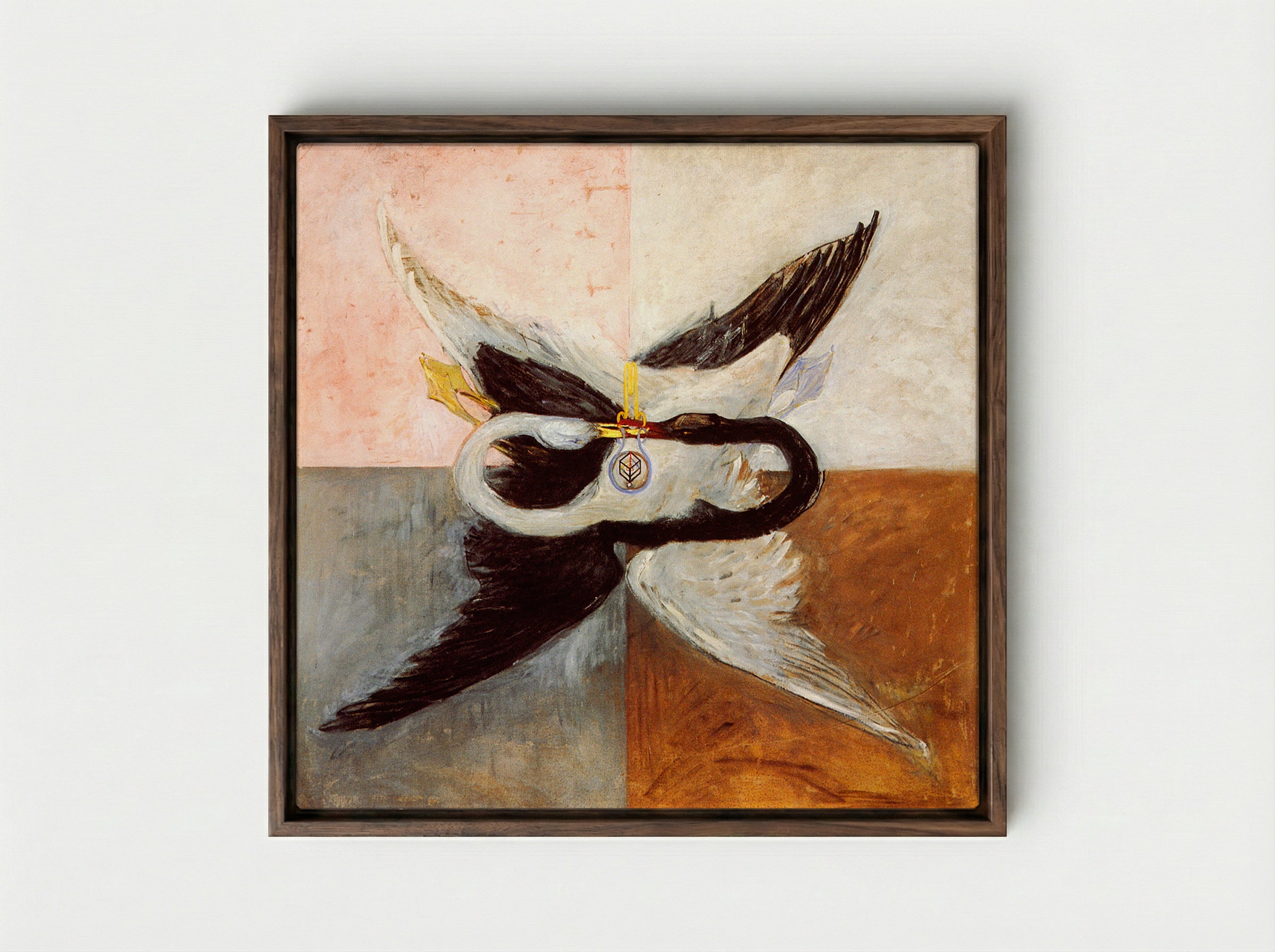 The Swan, No. 24 - Hilma af Klint - Framed Canvas Dark Wood