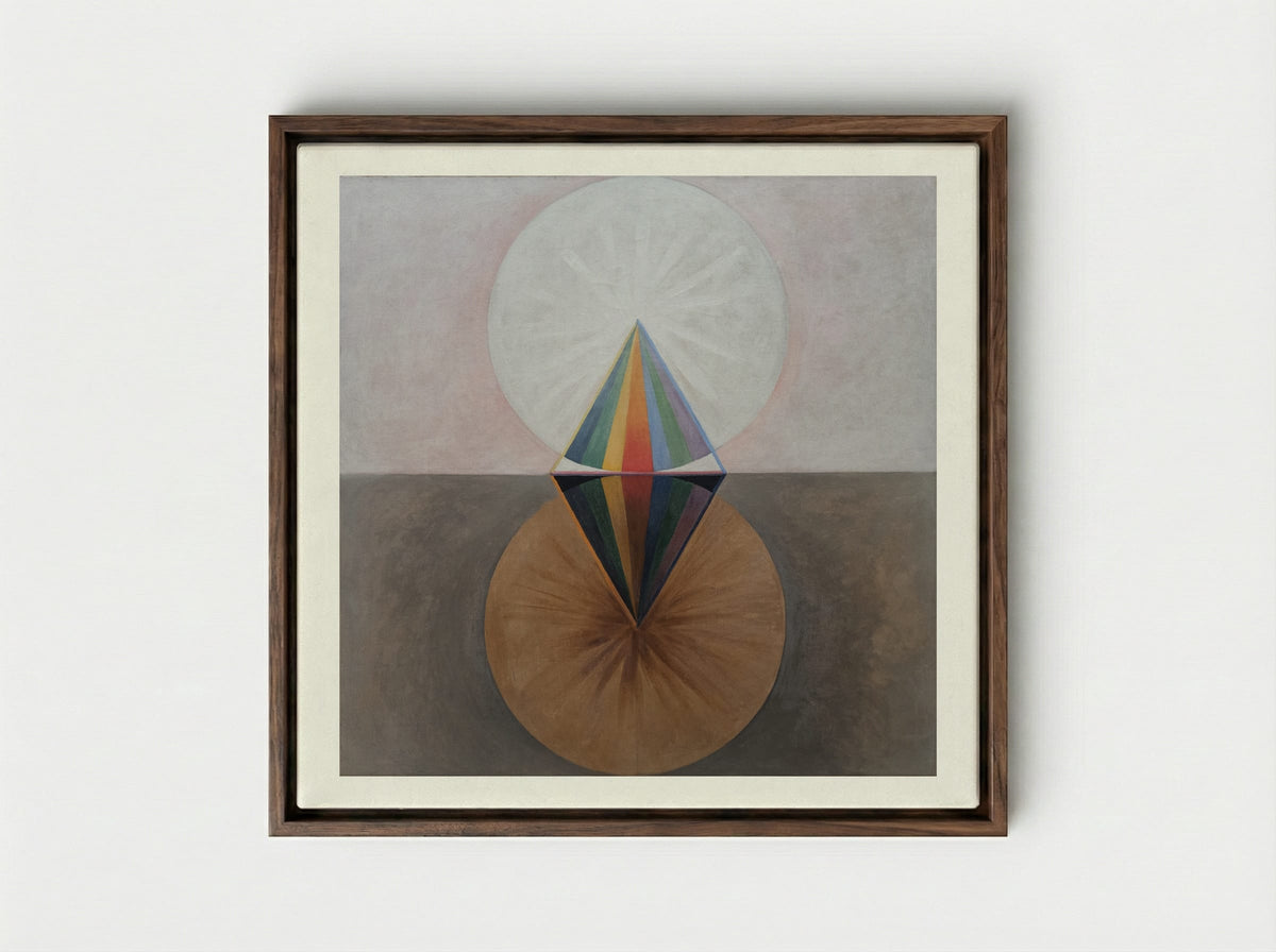 The Swan, No. 12 - Hilma af Klint - Framed Canvas Dark Wood