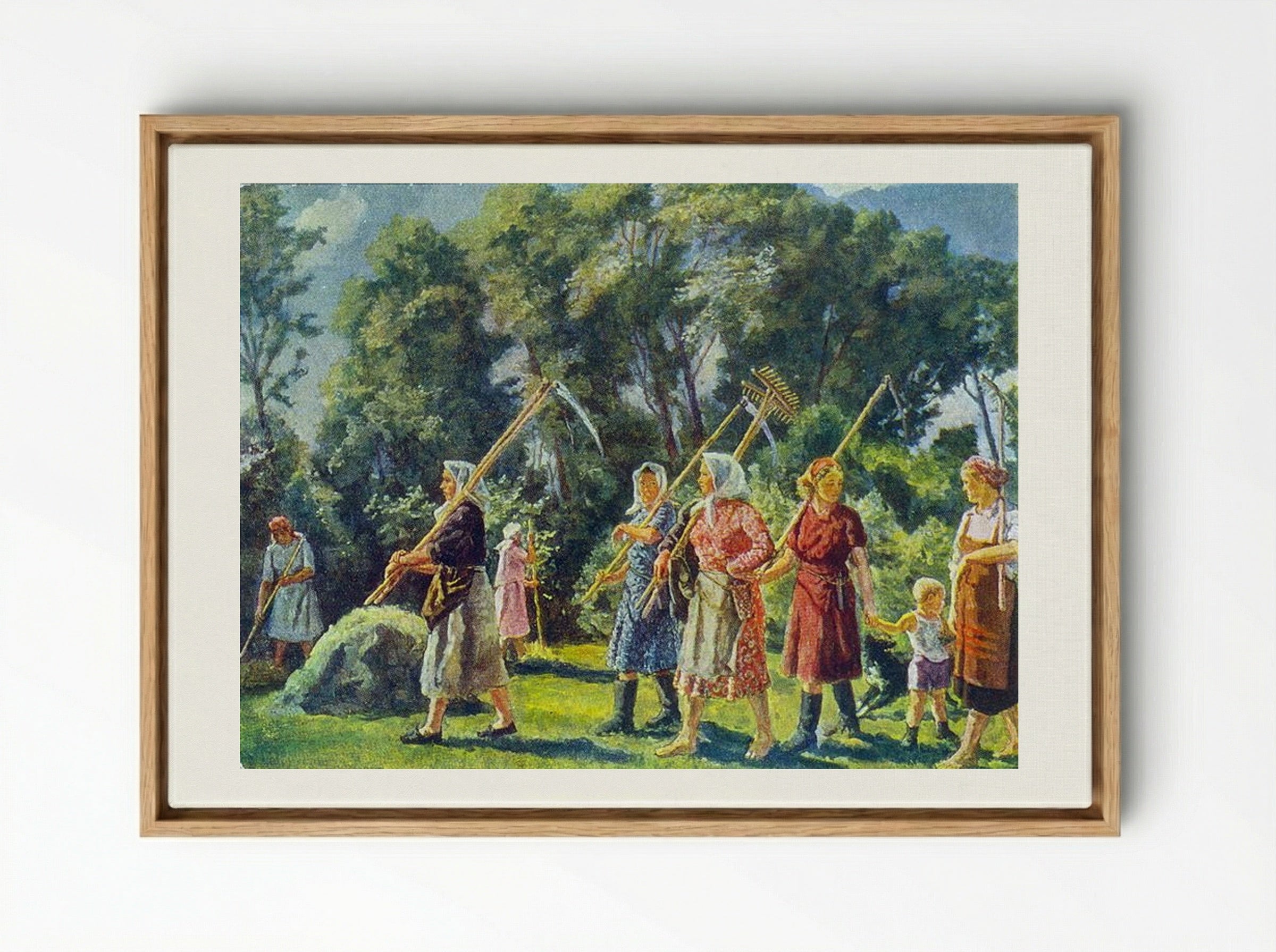 From Mowing - Pyotr Konchalovsky - Framed Canvas Wood
