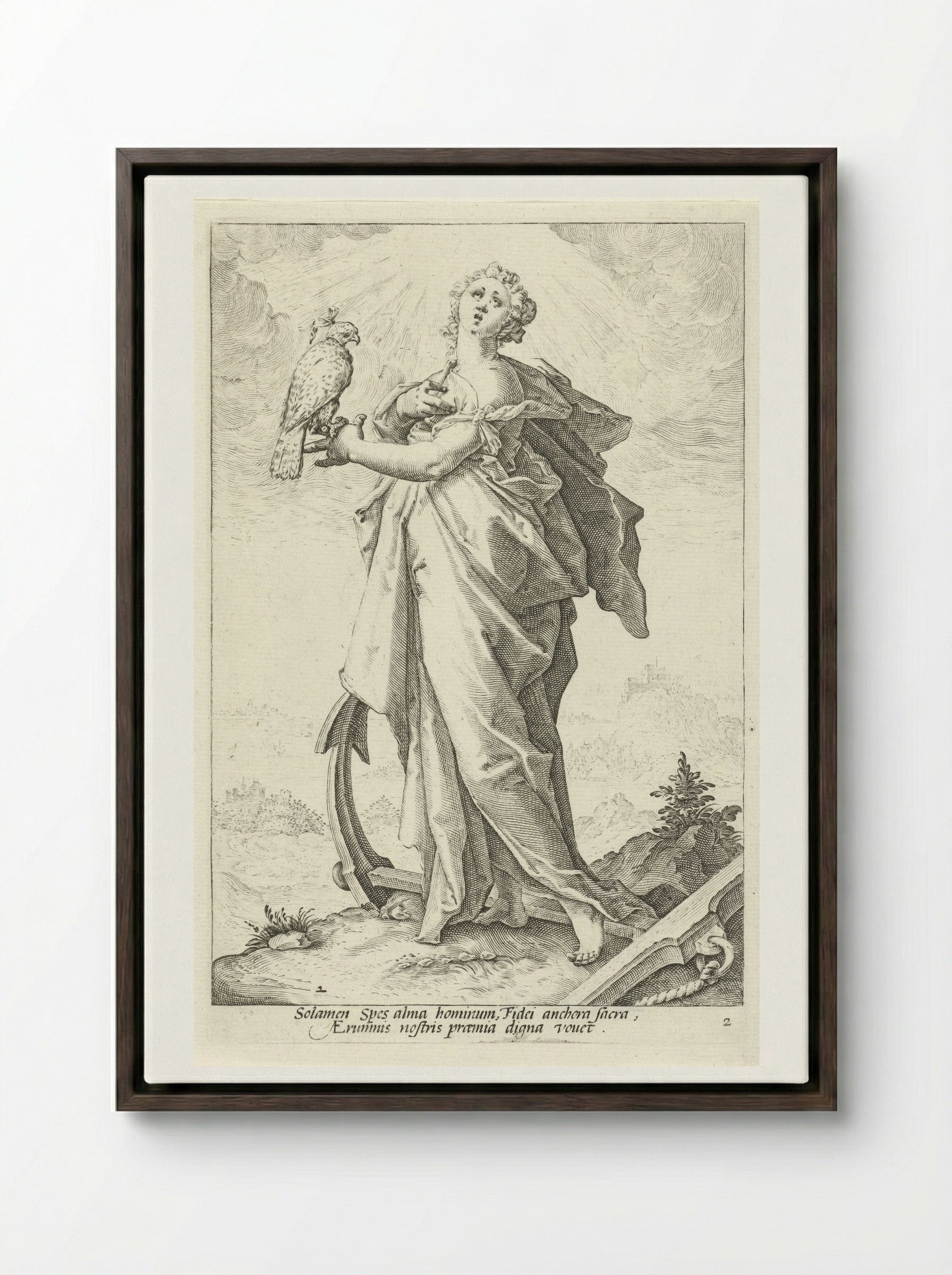 Hoop (Spes) - Claes Jansz. Visscher (II) - Framed Canvas Dark Wood