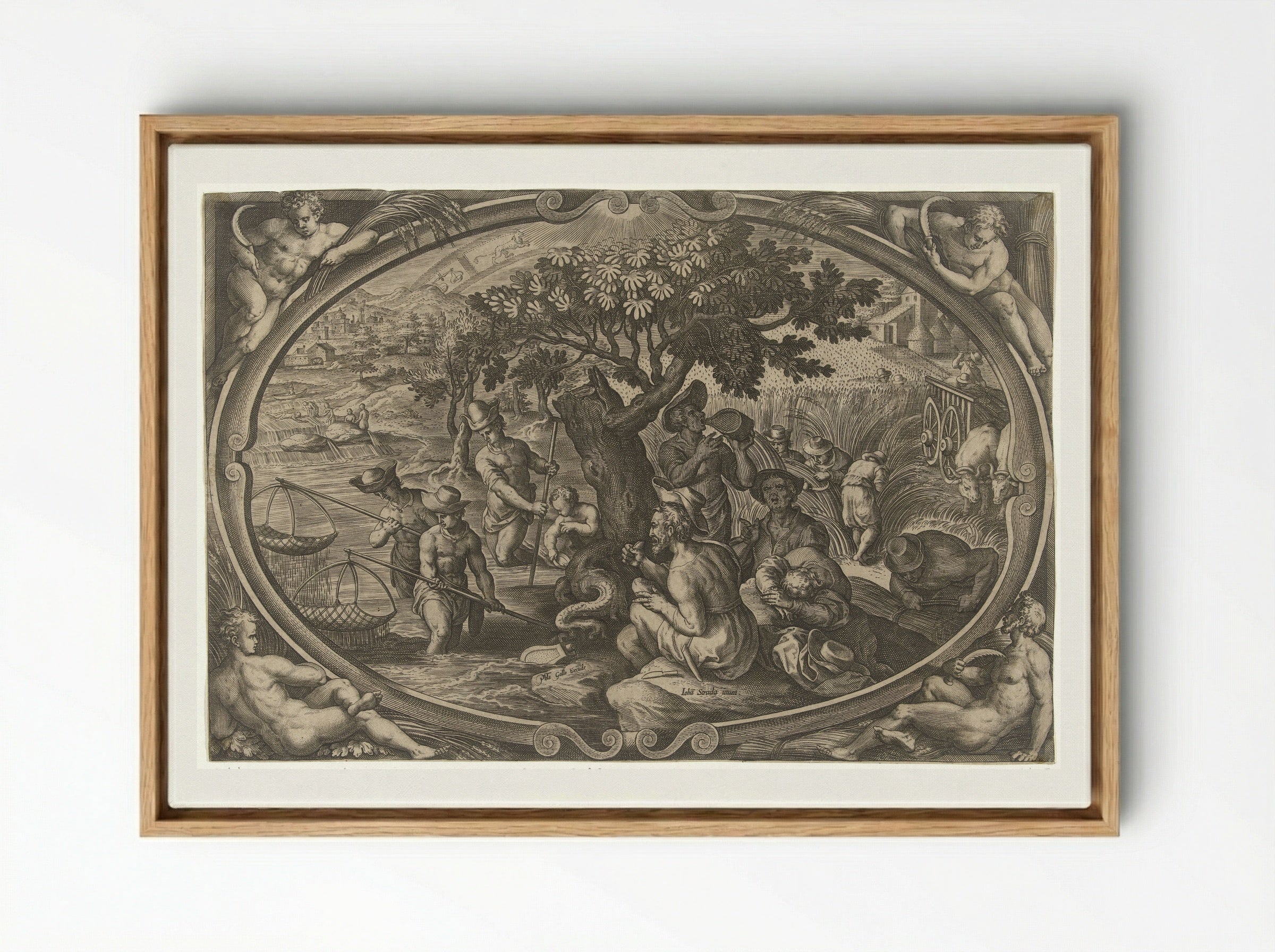 Zomer (Summer) - Philips Galle - Framed Canvas Wood