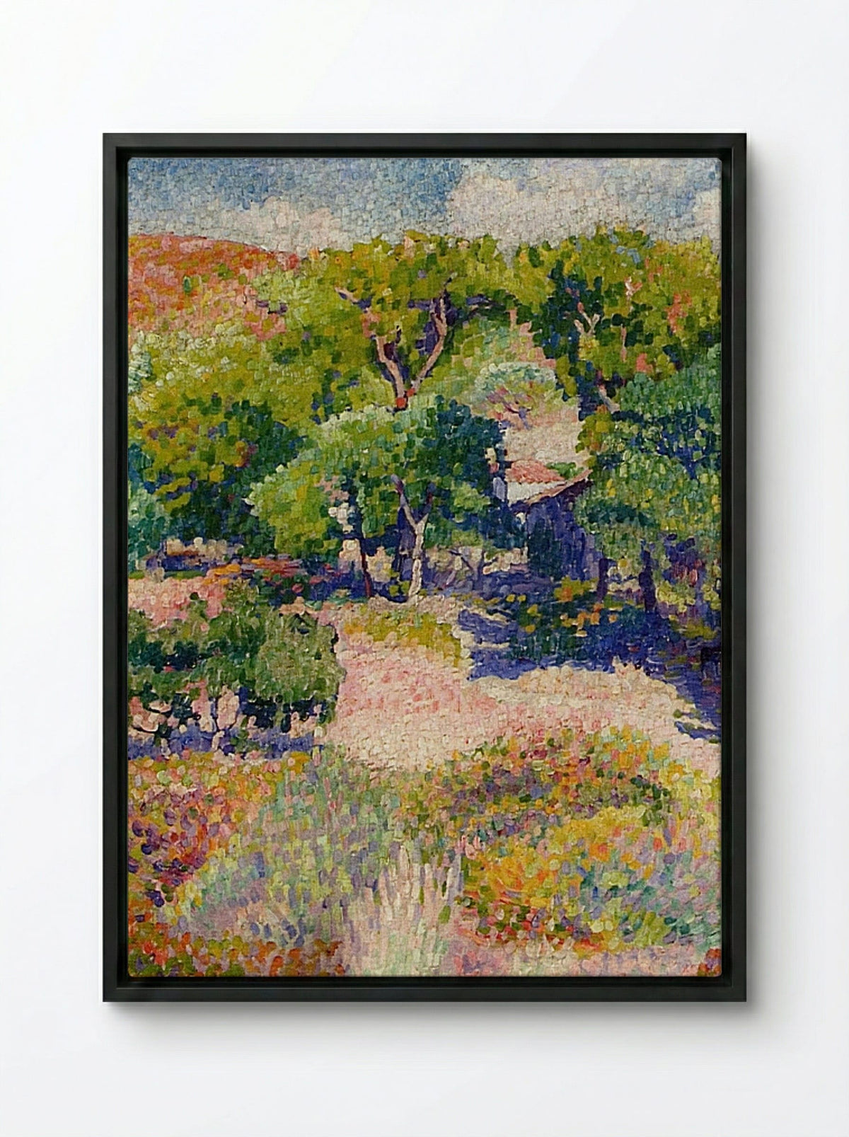 Cypresses - Henri-Edmond Cross - Framed Canvas Black