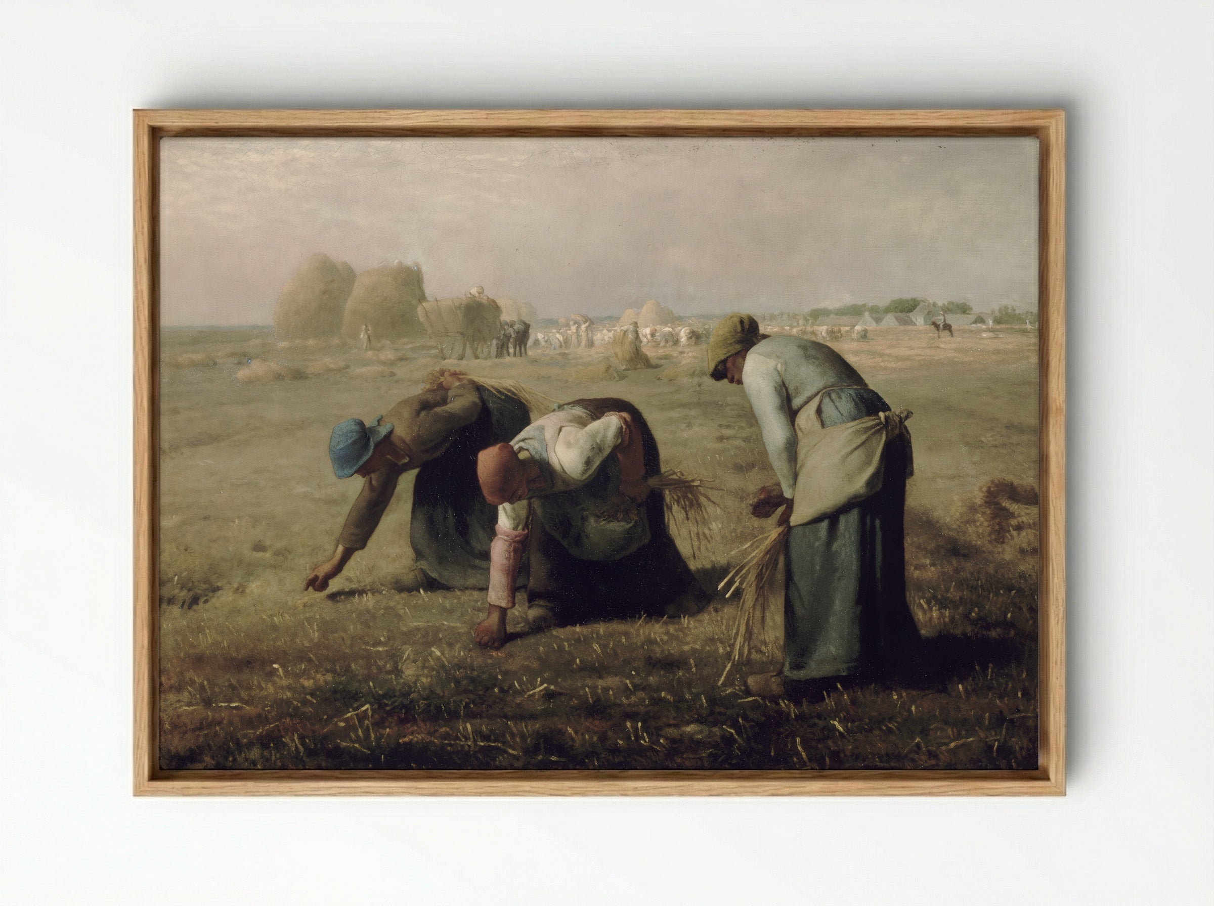 The Gleaners - Jean-François Millet - Framed Canvas Wood