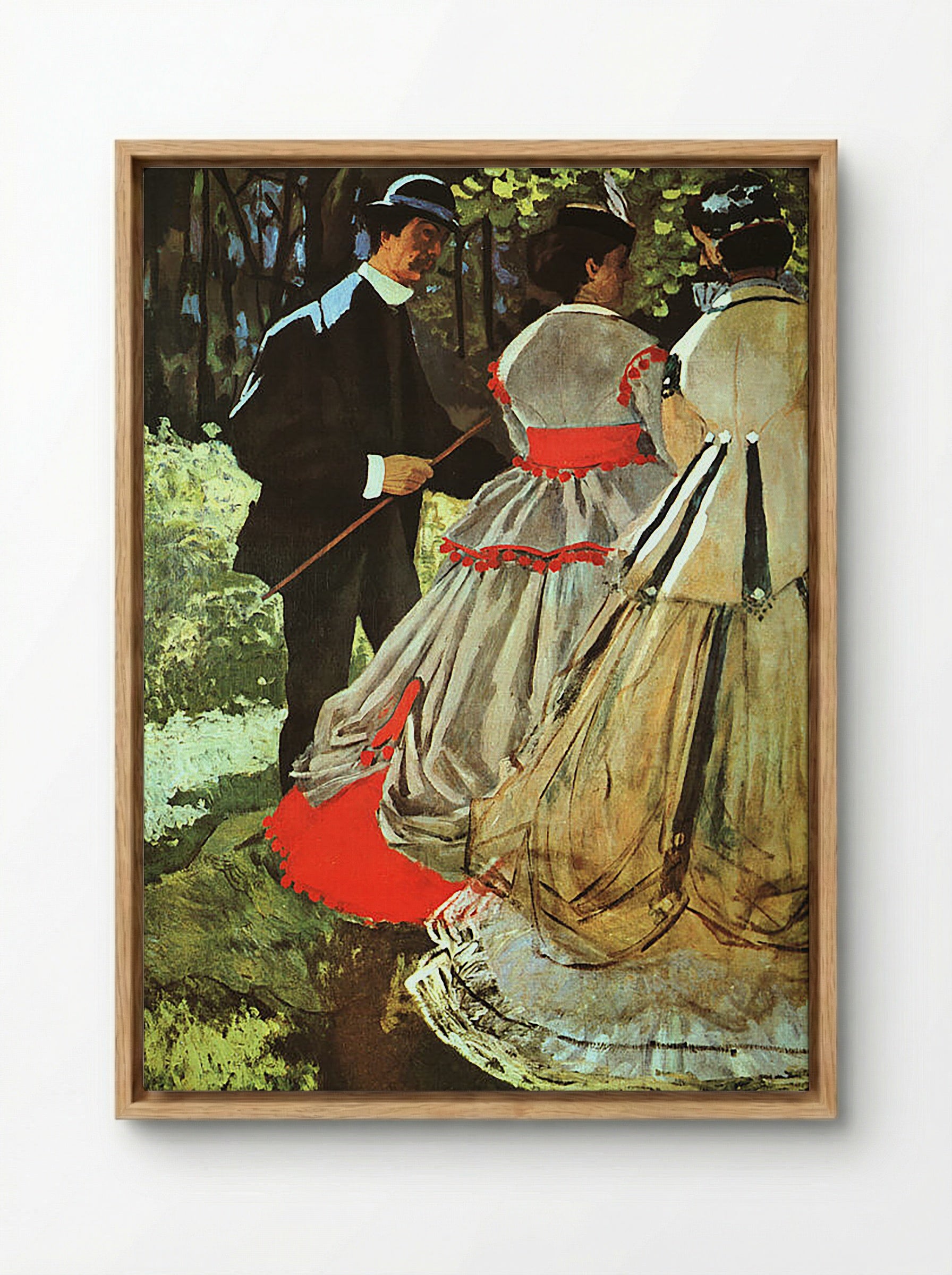 The Picnic - James Tissot - Framed Canvas Wood