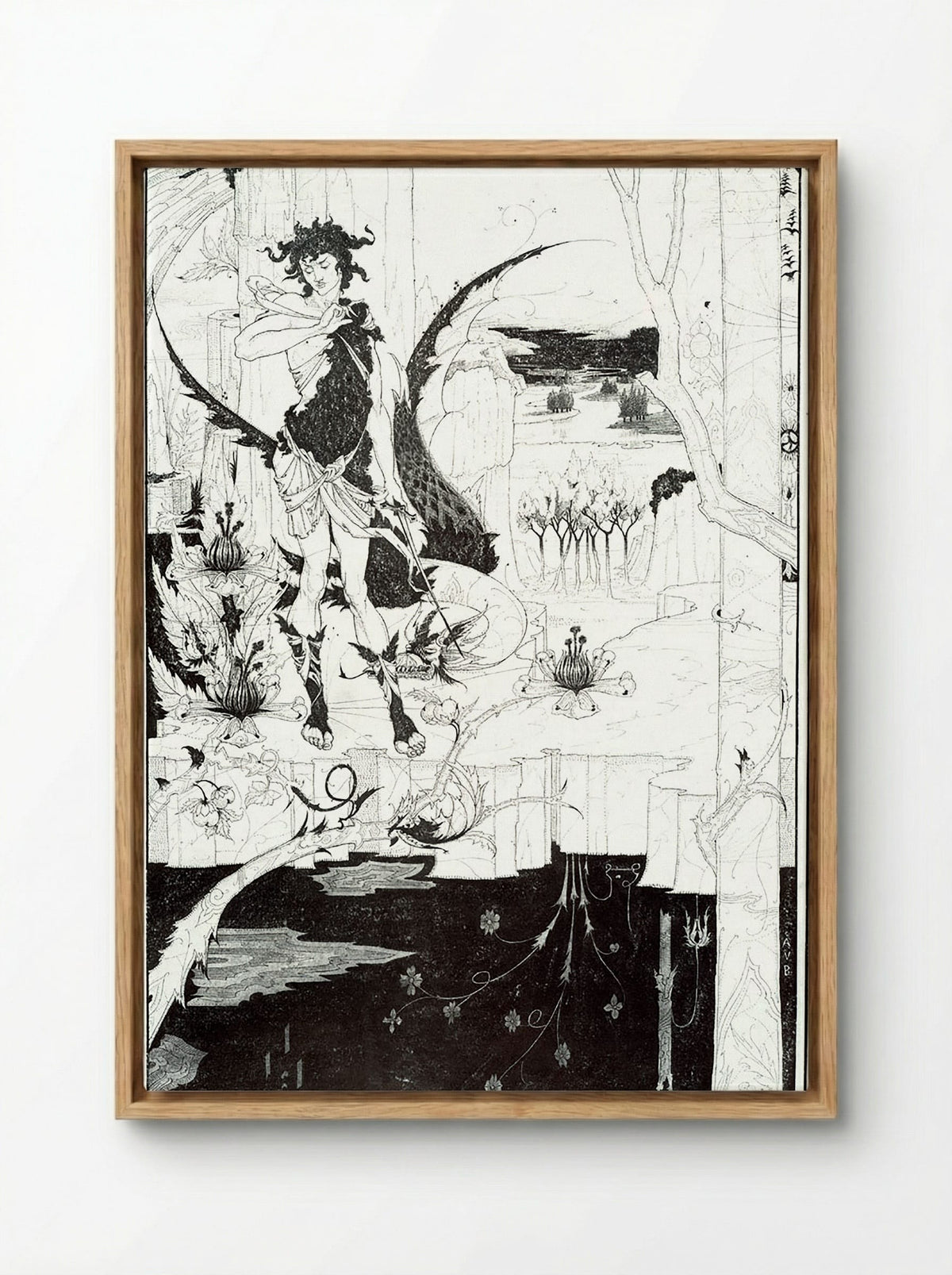 Illustration to _Siegfried_, Act II - Arthur Rackham - Framed Canvas Wood