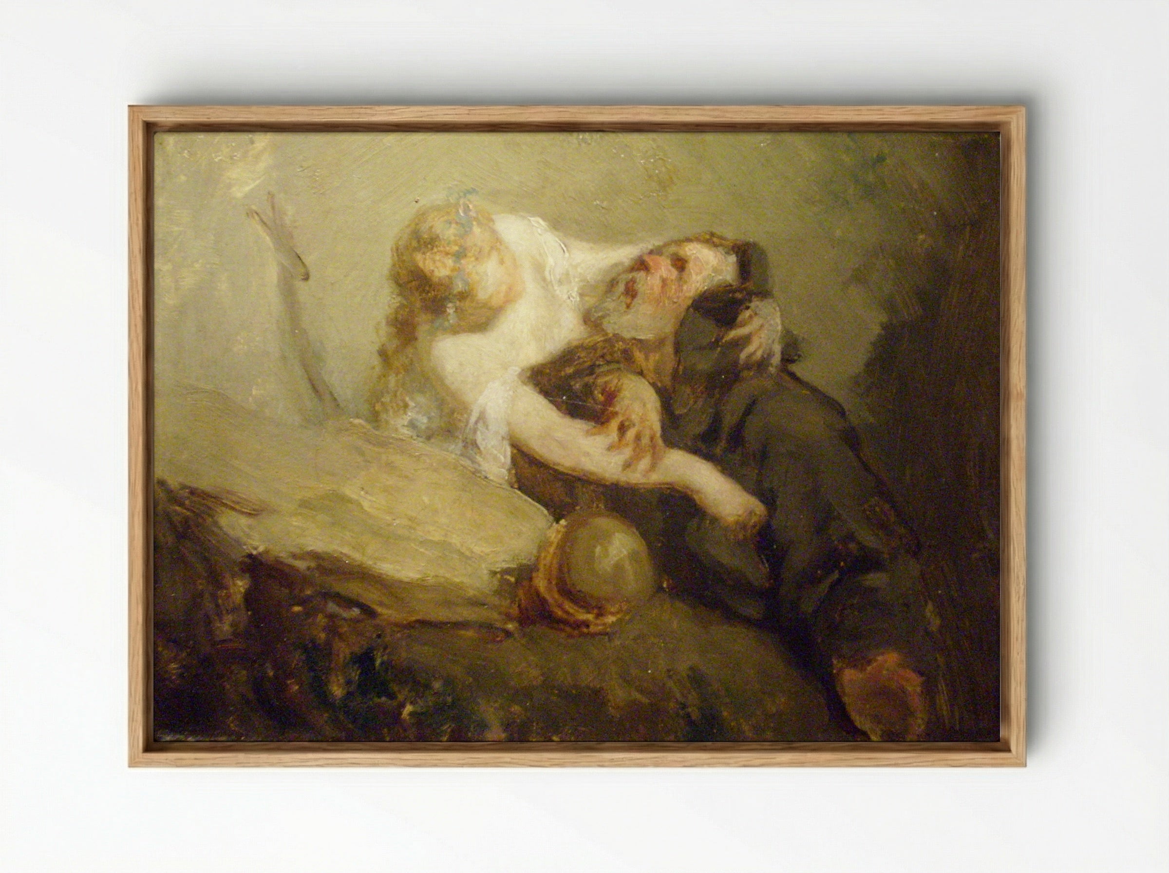 The Temptation of Saint Anthony - Eugène Delacroix - Framed Canvas Wood