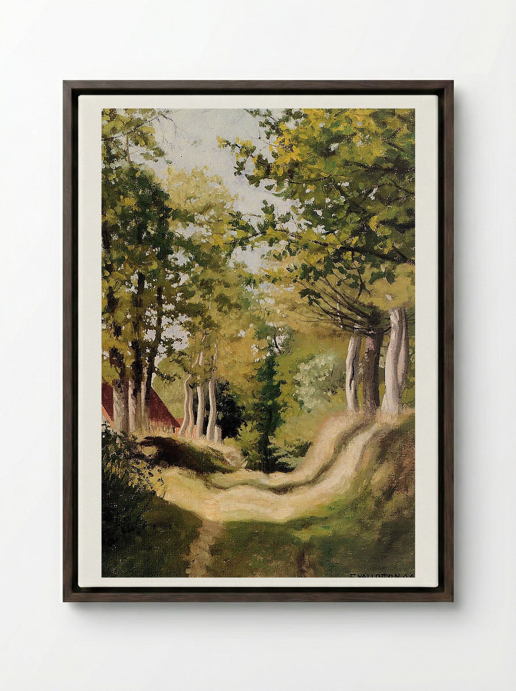 Undergrowth - Félix Vallotton - Framed Canvas Dark Wood