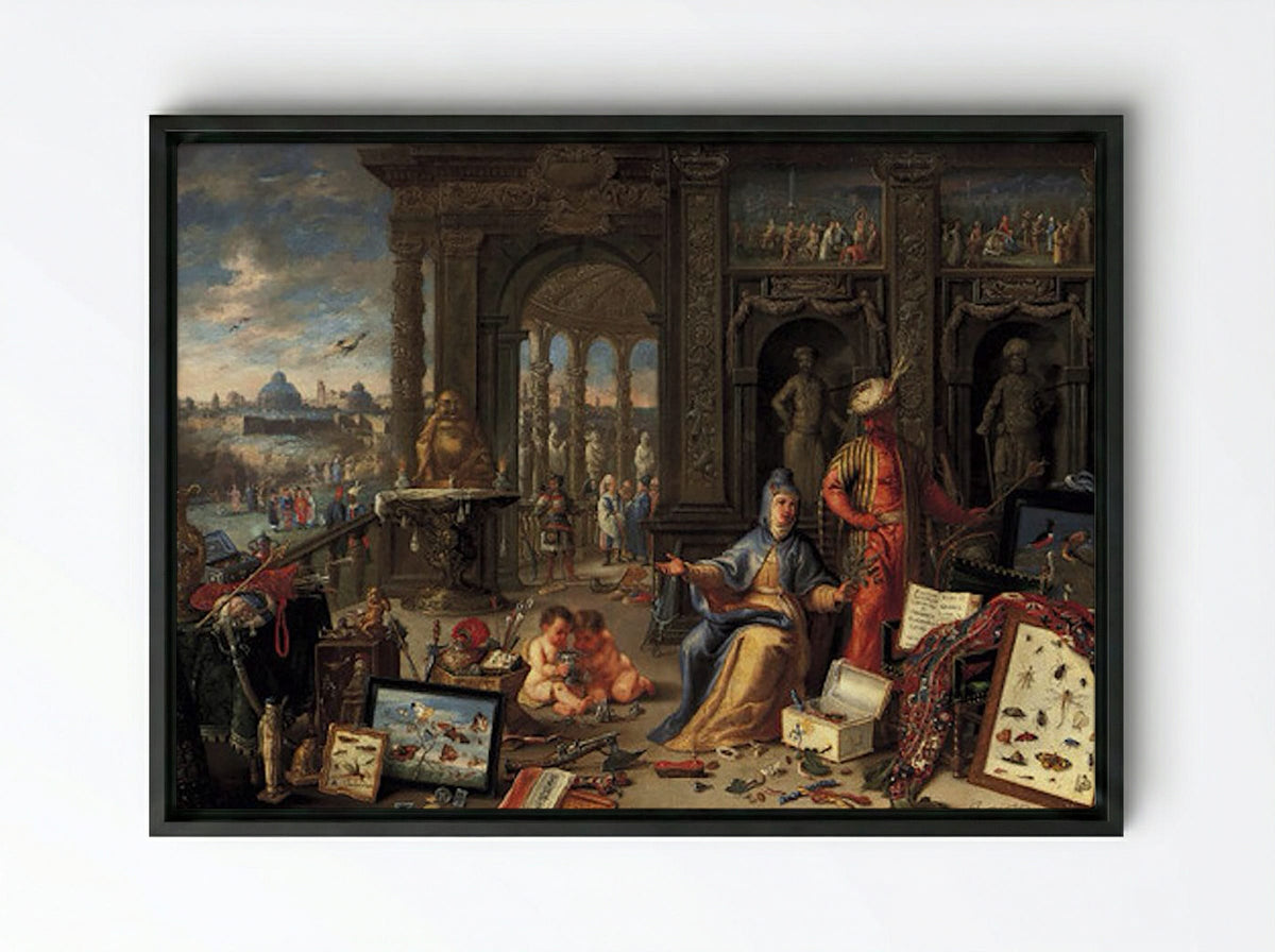 Asia - Jan van Kessel the Elder - Framed Canvas Black
