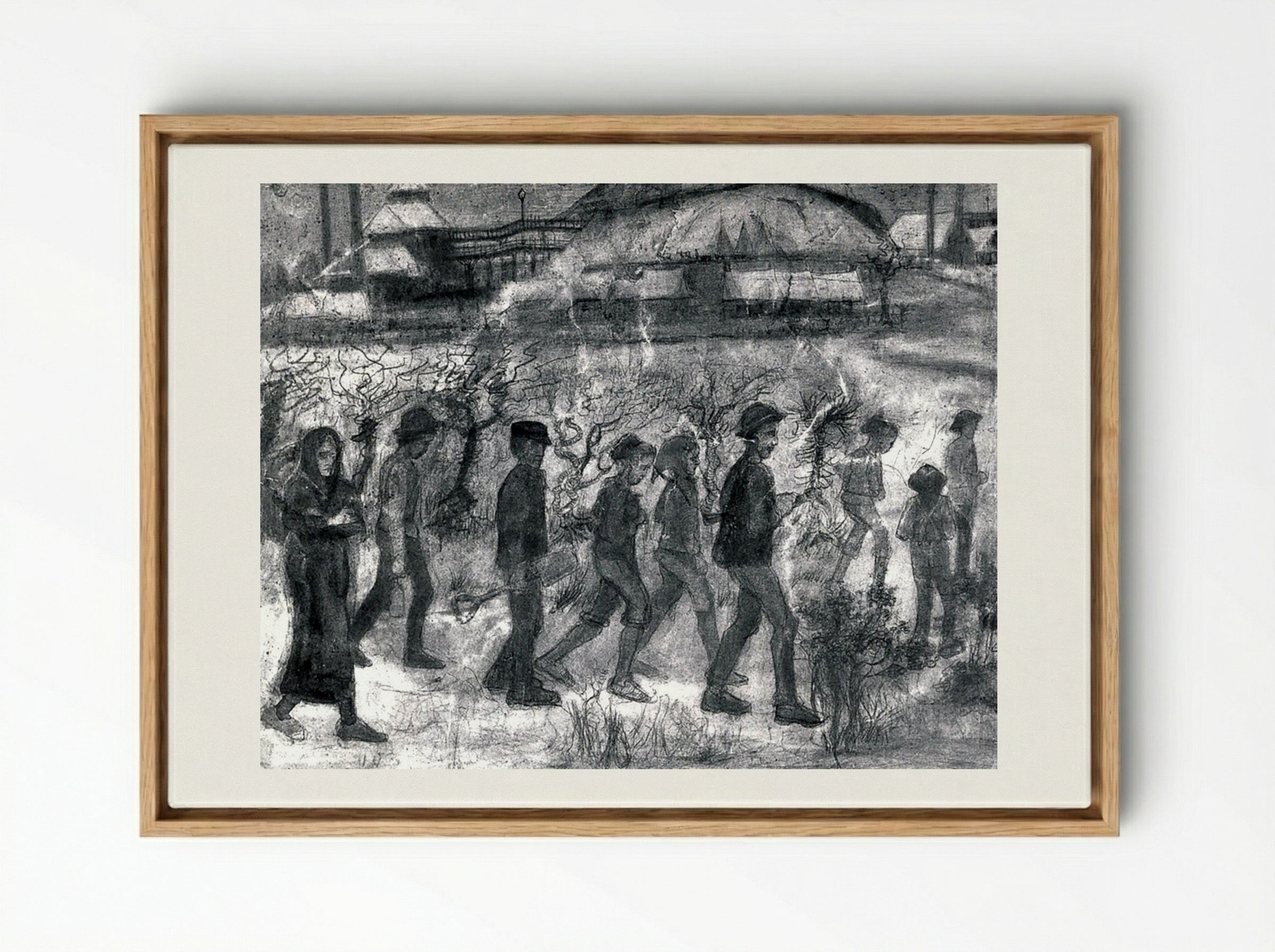 Miners - Käthe Kollwitz - Framed Canvas Wood