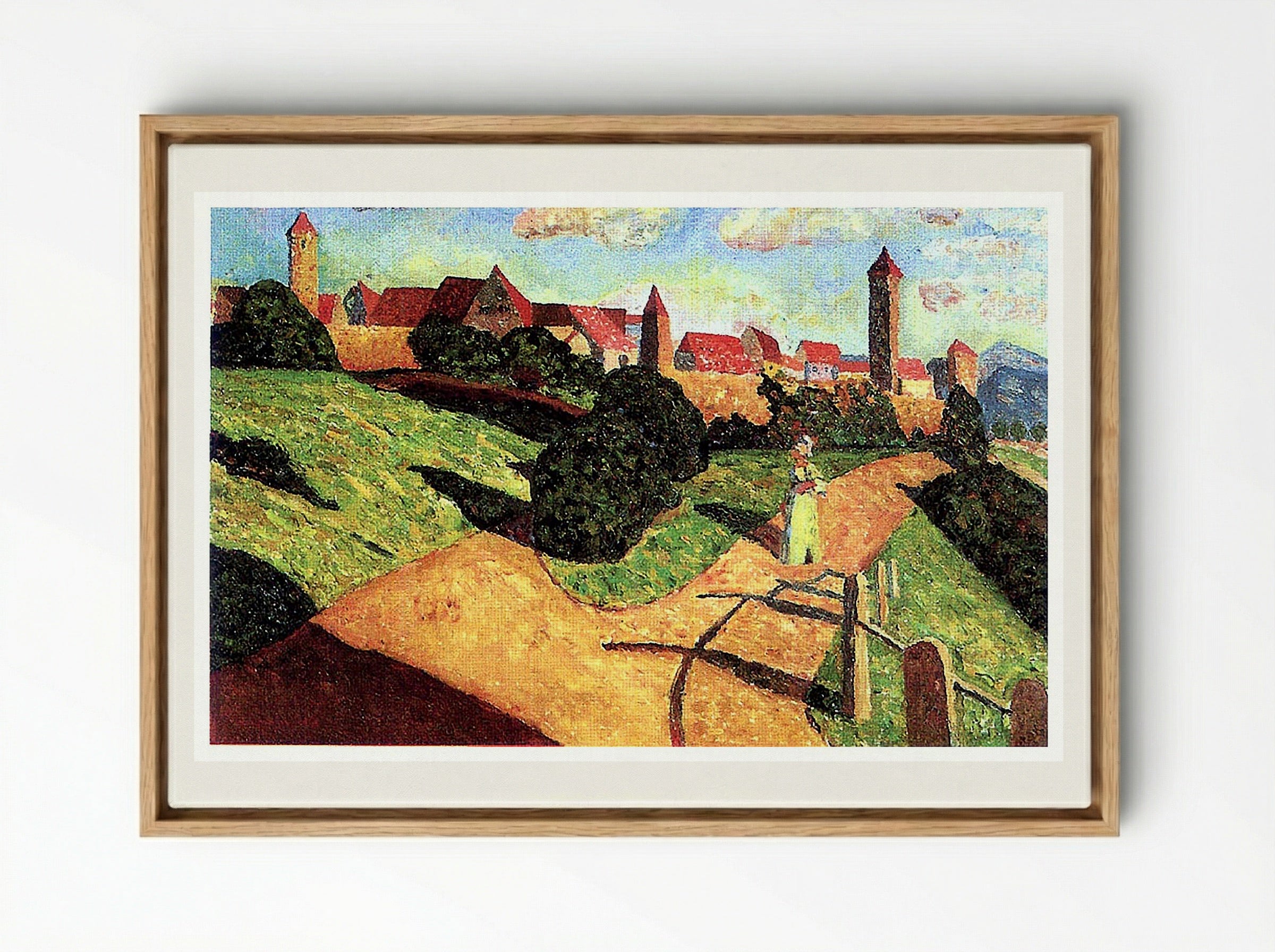 Old Town II - August Macke - Framed Canvas Wood