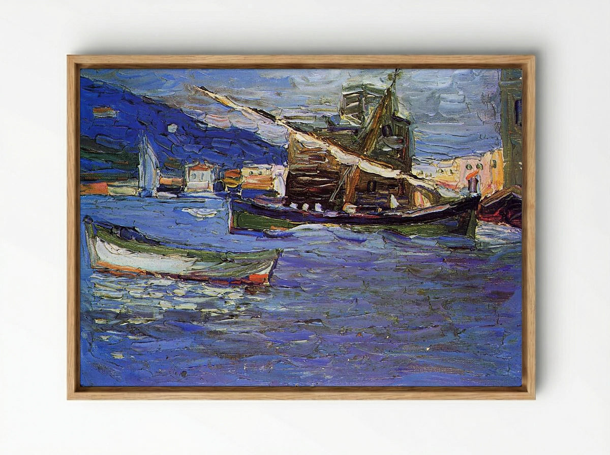 Rapallo, Grey Day - Karl Schmidt-Rottluff - Framed Canvas Wood