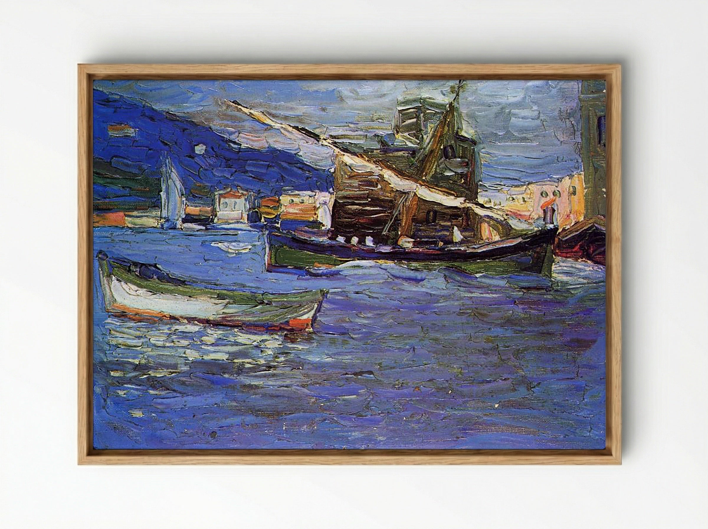 Rapallo, Grey Day - Karl Schmidt-Rottluff - Framed Canvas Wood
