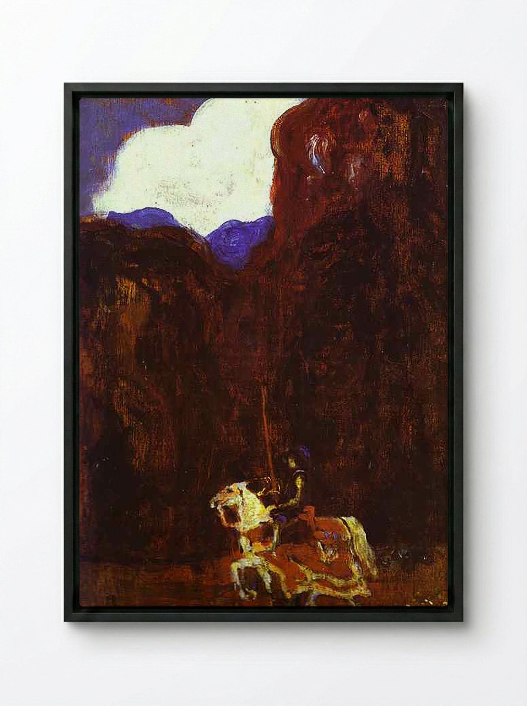 In the Forest - Nicholas Roerich - Framed Canvas Black