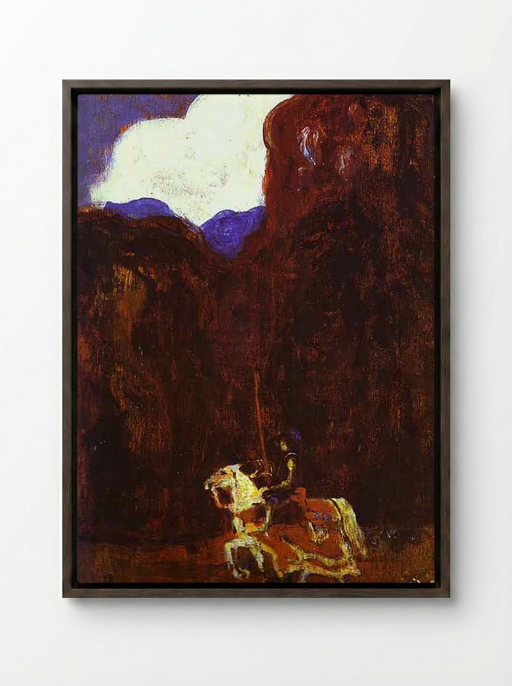 In the Forest - Nicholas Roerich - Framed Canvas Dark Wood