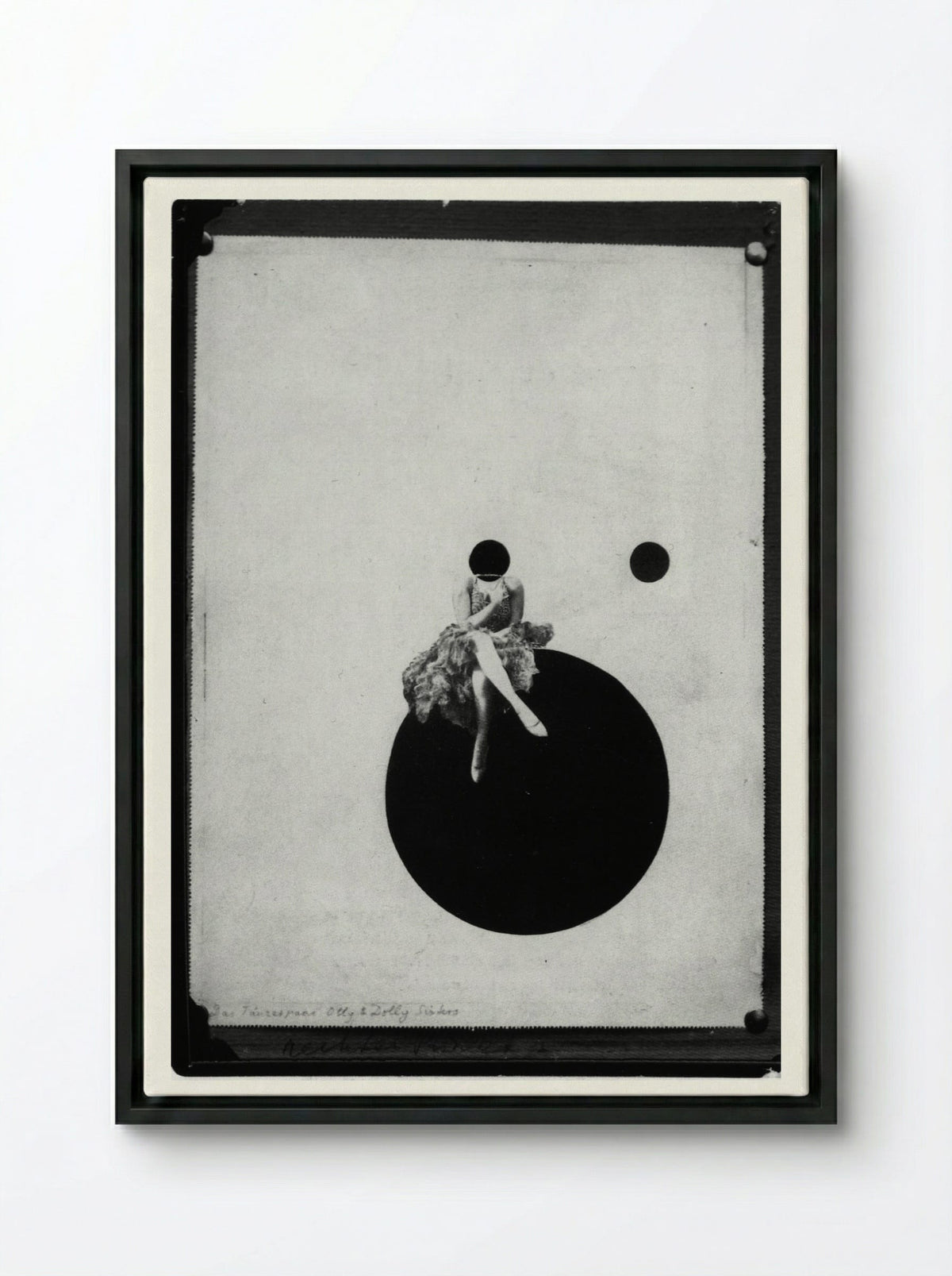 The Olly and Dolly Sisters - László Moholy-Nagy - Framed Canvas Black