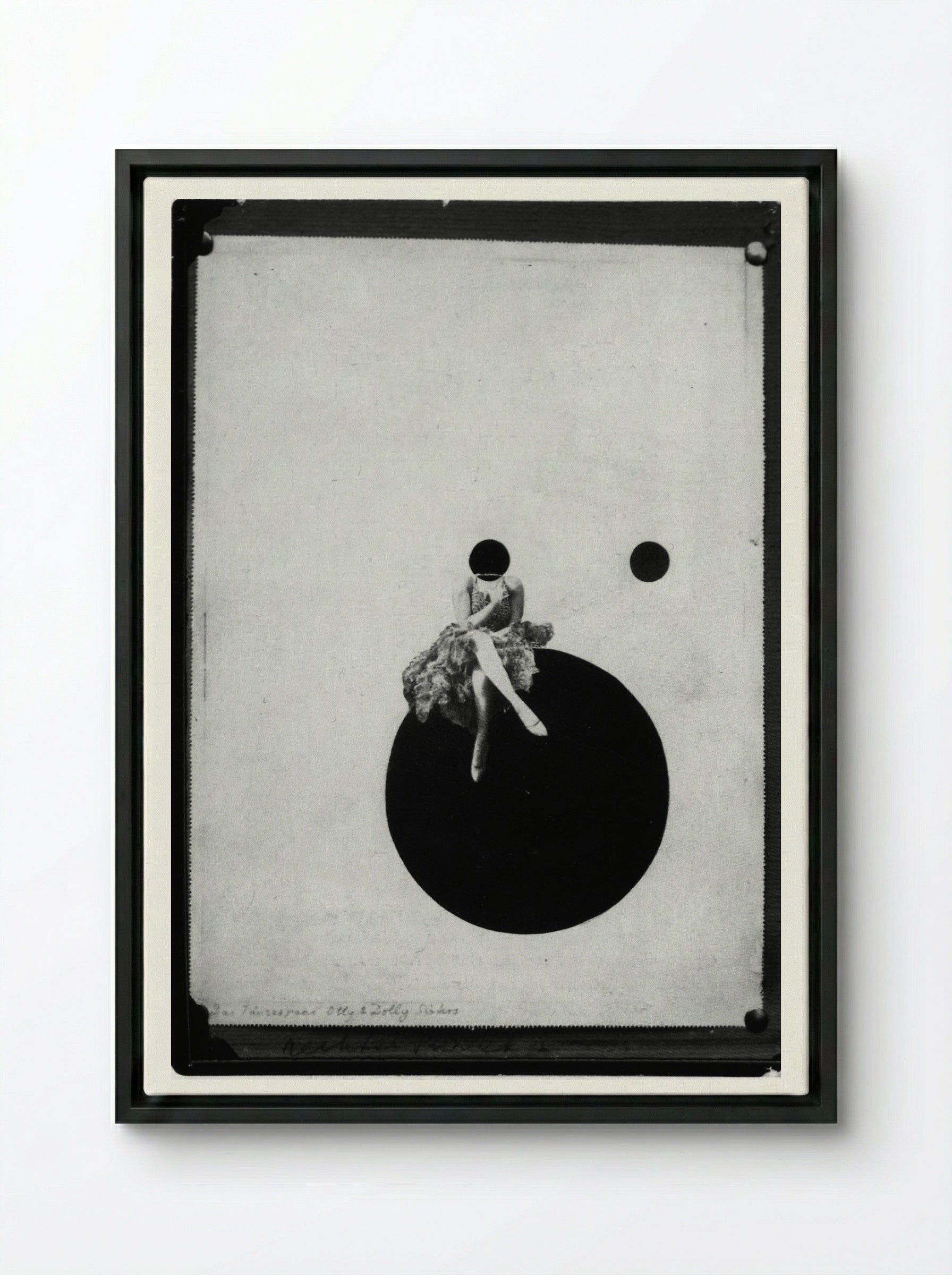 The Olly and Dolly Sisters - László Moholy-Nagy - Framed Canvas Black