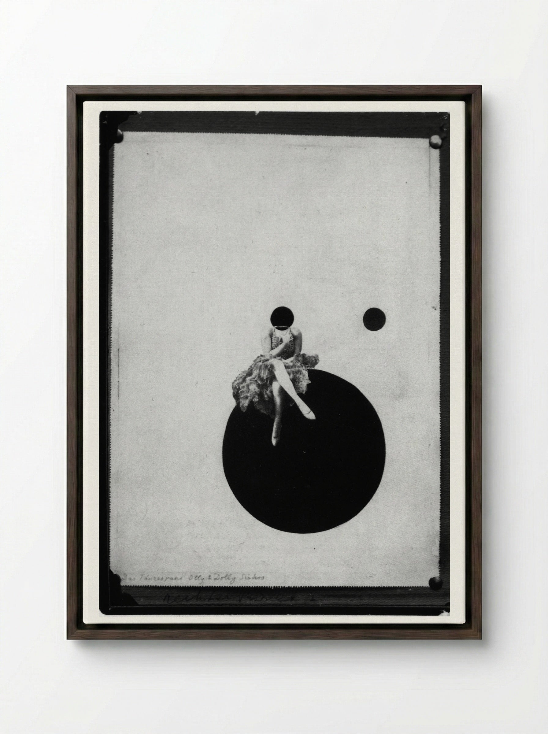 The Olly and Dolly Sisters - László Moholy-Nagy - Framed Canvas Dark Wood