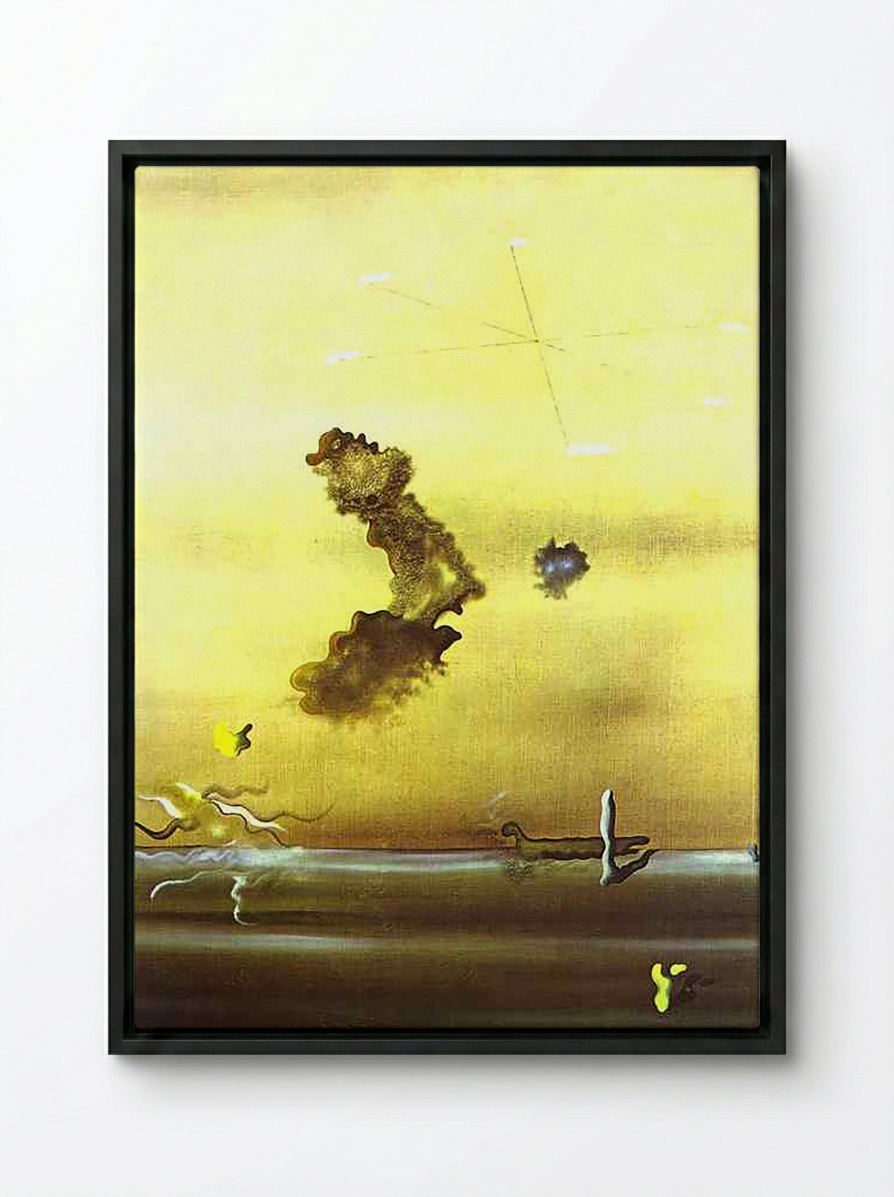 Outside - Salvador Dalí - Framed Canvas Black