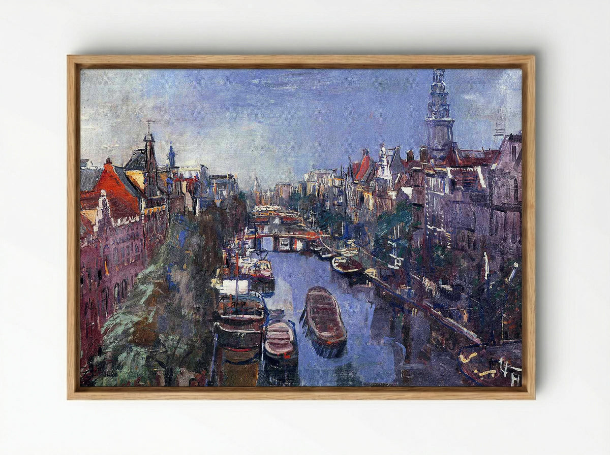 Amsterdam Canal View - Isaac Israëls - Framed Canvas Wood