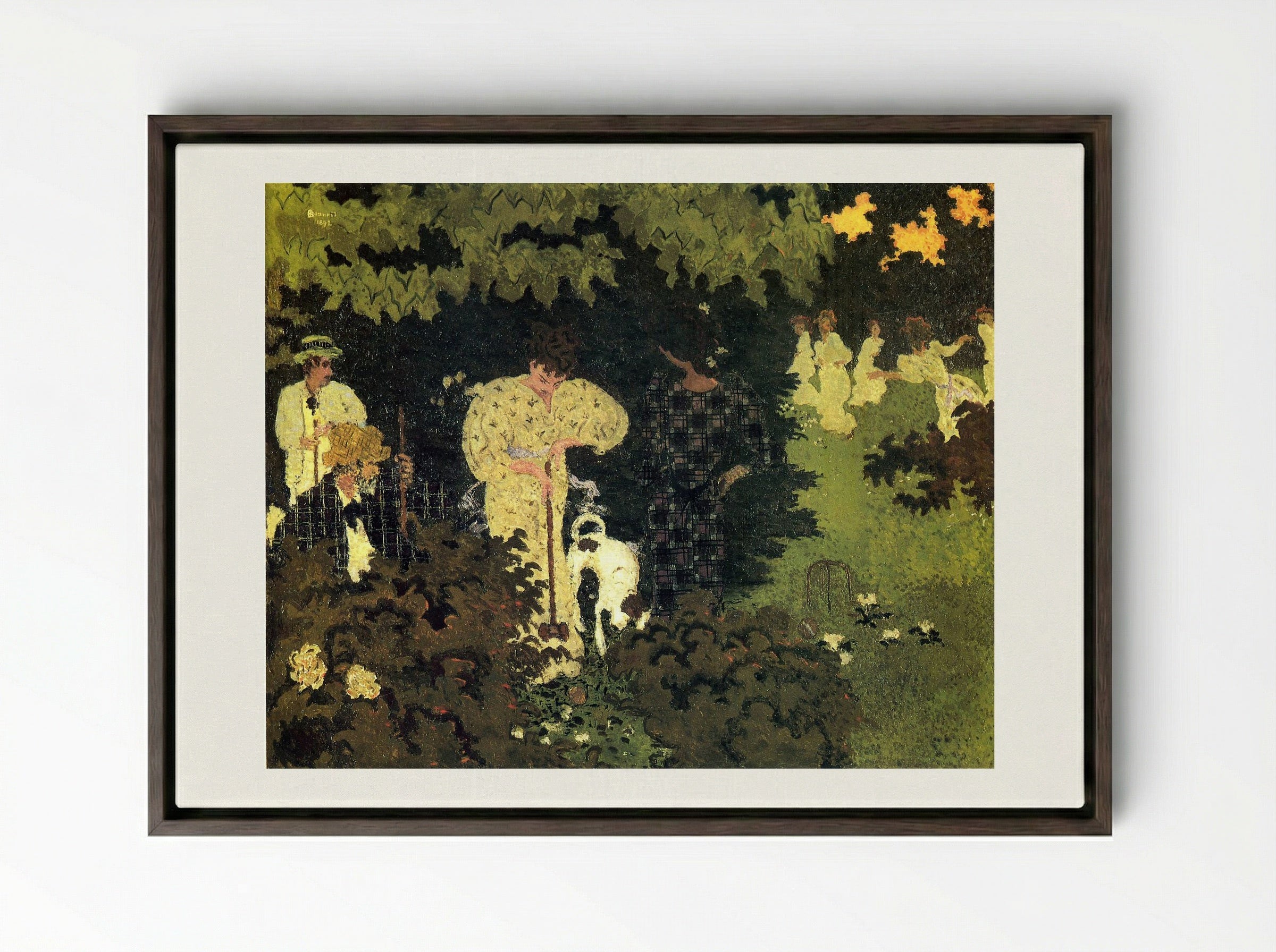 Dusk, or A Round of Croquet - Giovanni Boldini - Framed Canvas Dark Wood