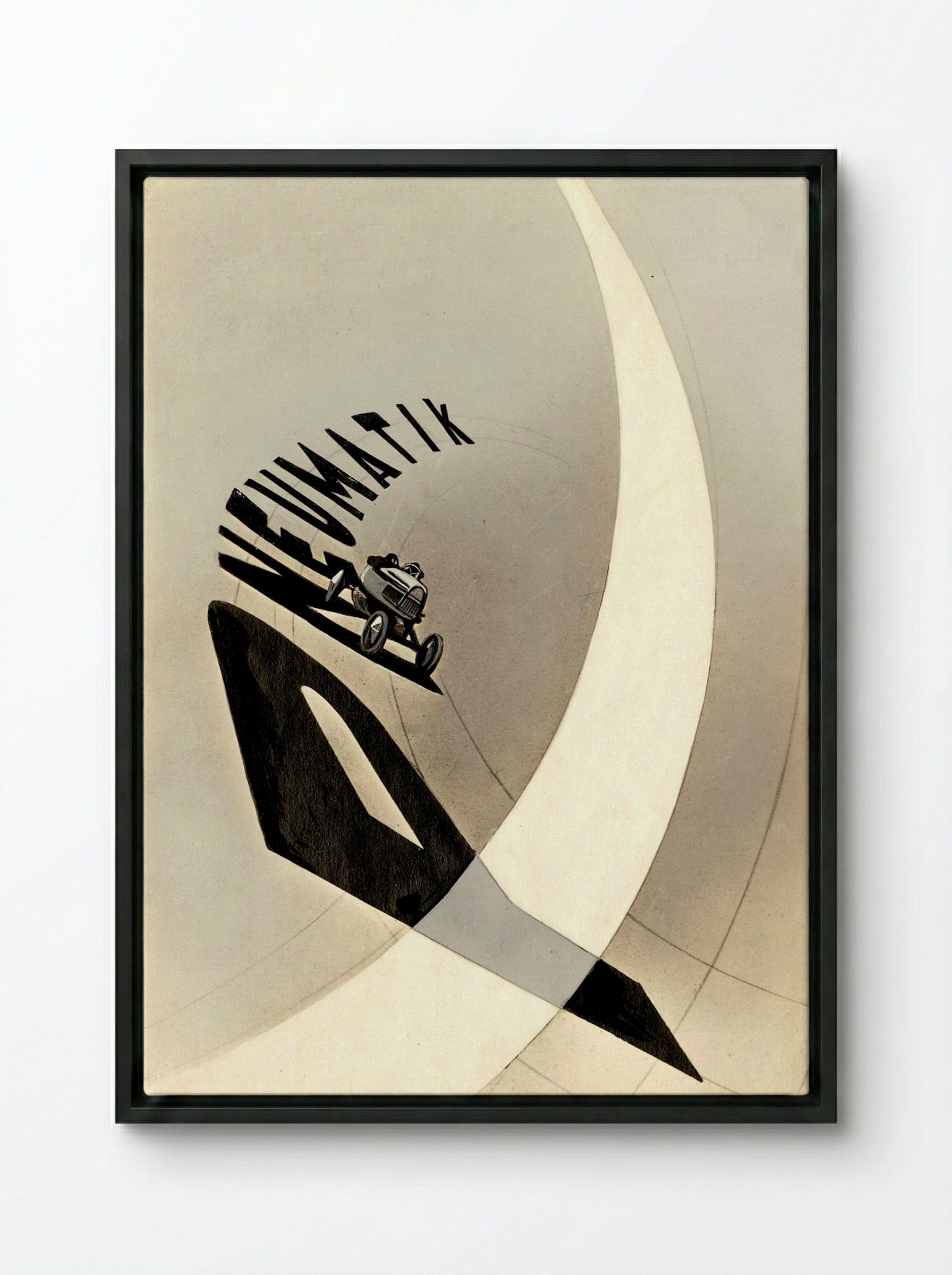 Pneumatik - László Moholy-Nagy - Framed Canvas Black