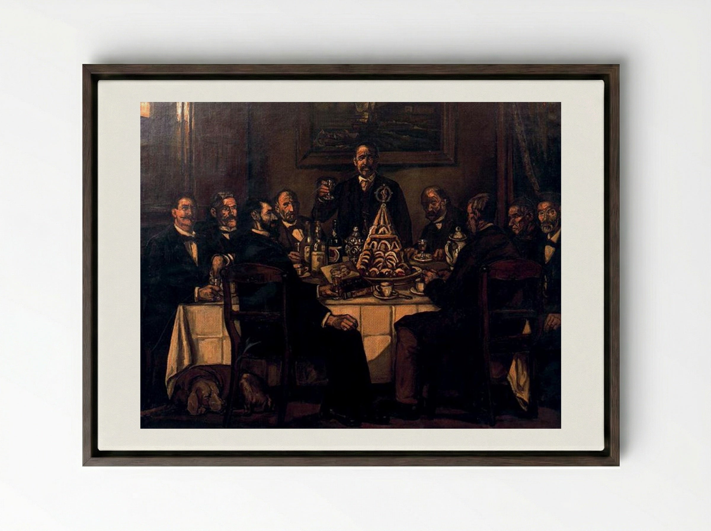 The Return of the Indian - José Gutiérrez Solana - Framed Canvas Dark Wood