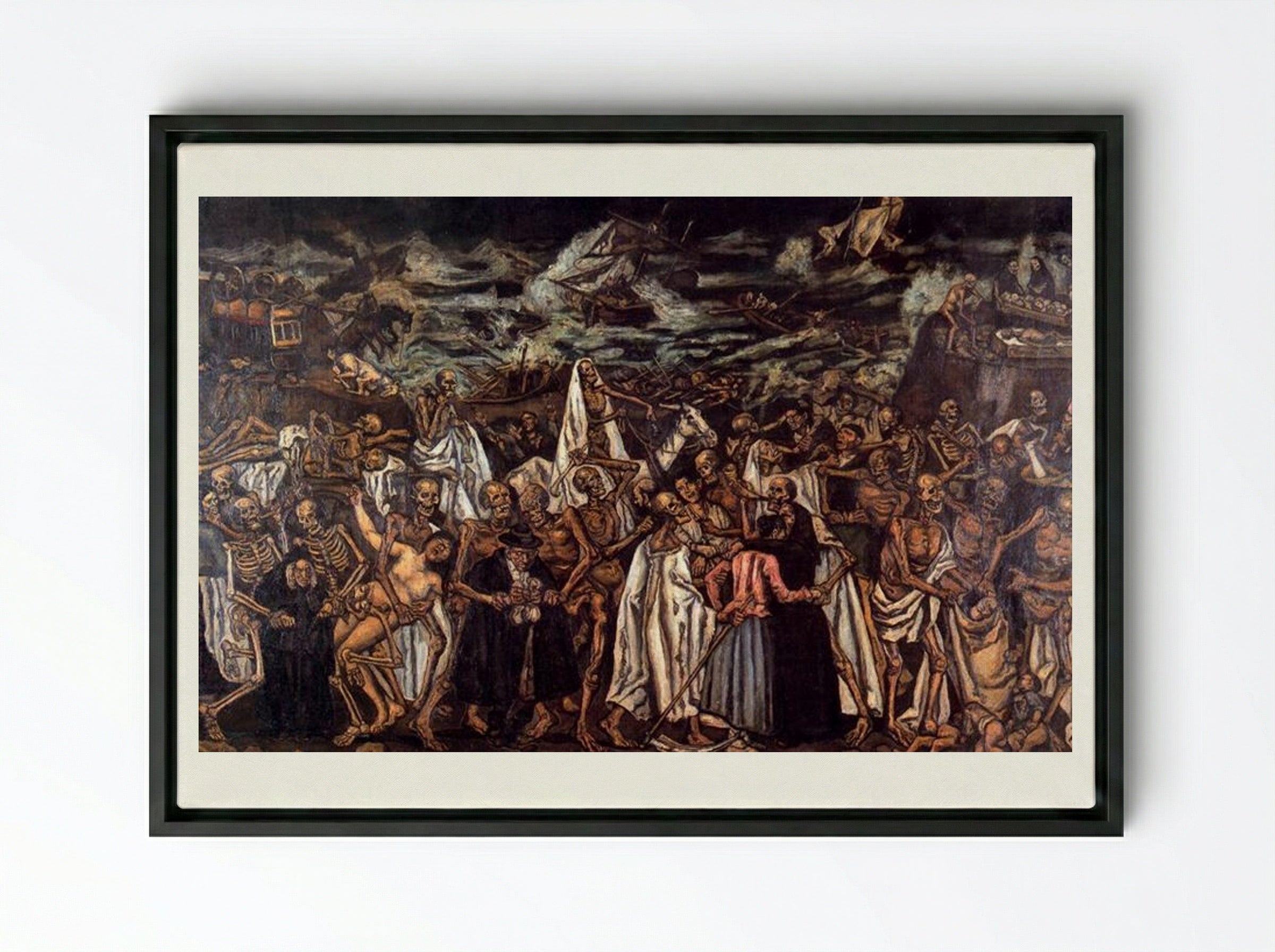 The End of the World - José Gutiérrez Solana - Framed Canvas Black