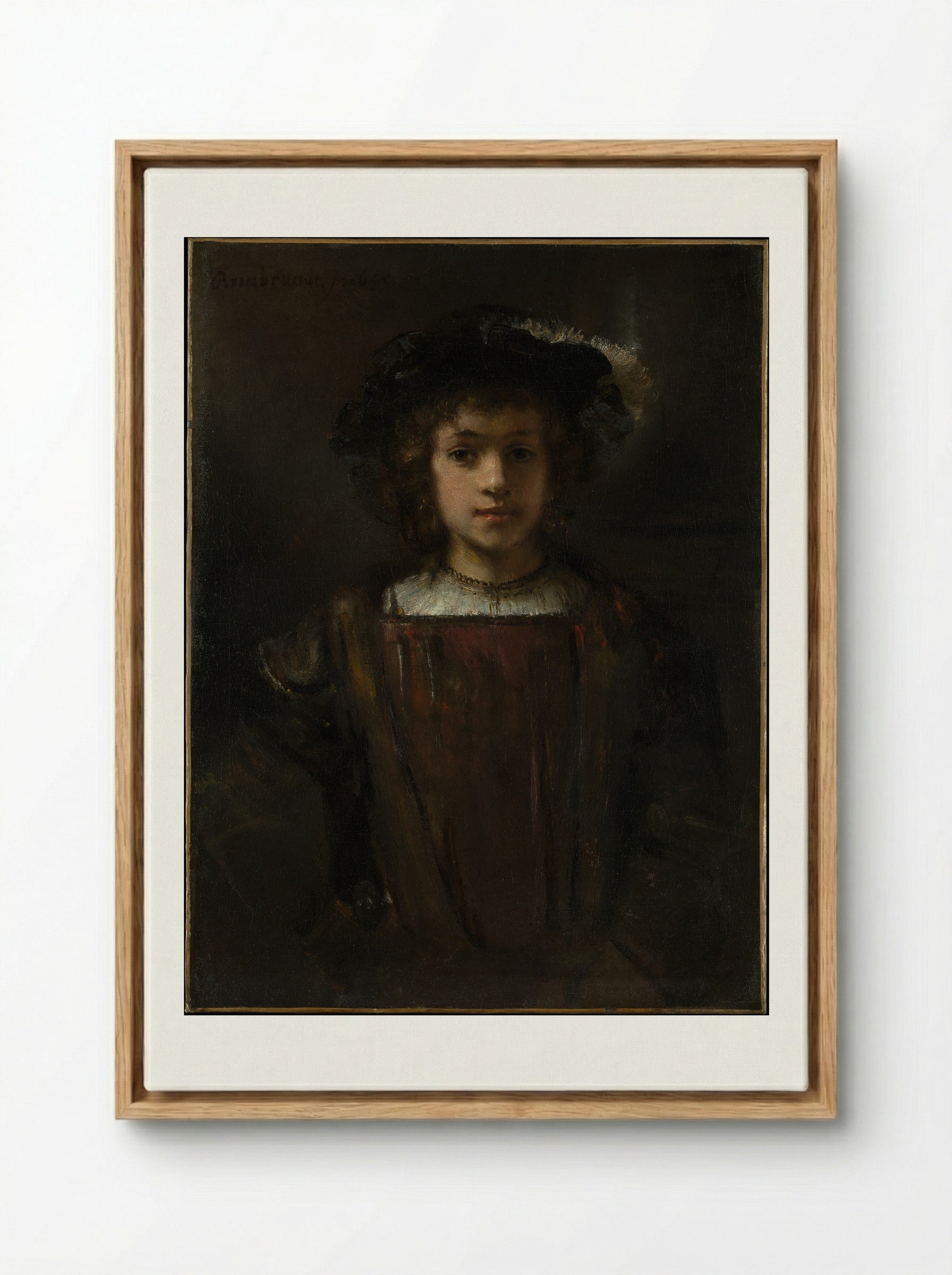 Titus van Rijn - Rembrandt van Rijn - Framed Canvas Wood