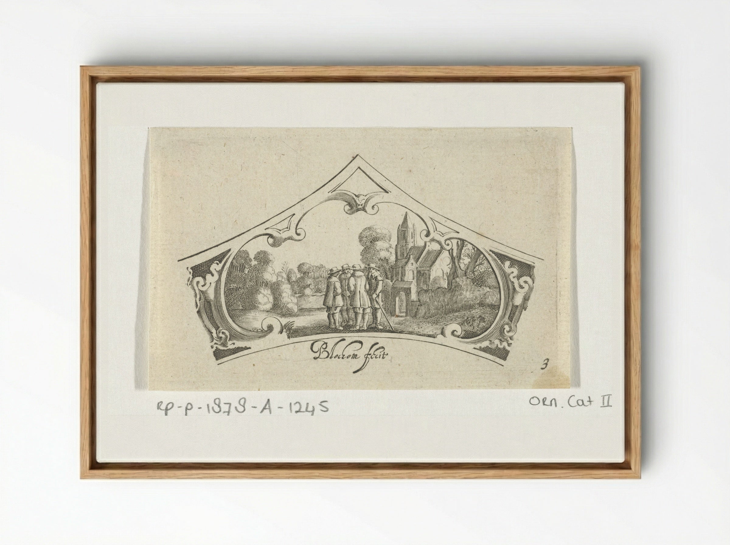 Vier converserende mannen - Claes Jansz. Visscher (II) - Framed Canvas Wood