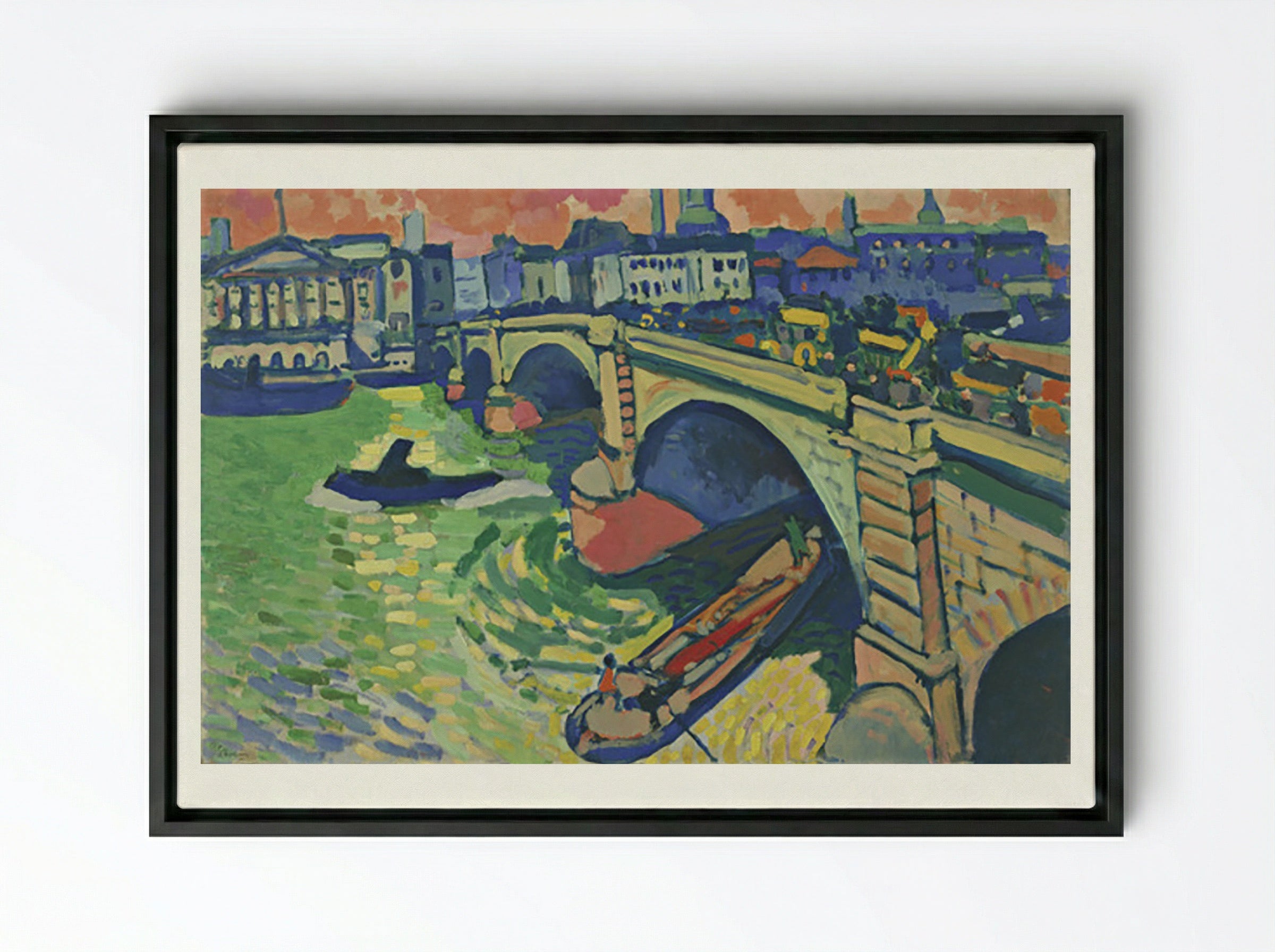 London Bridge - André Derain - Framed Canvas Black