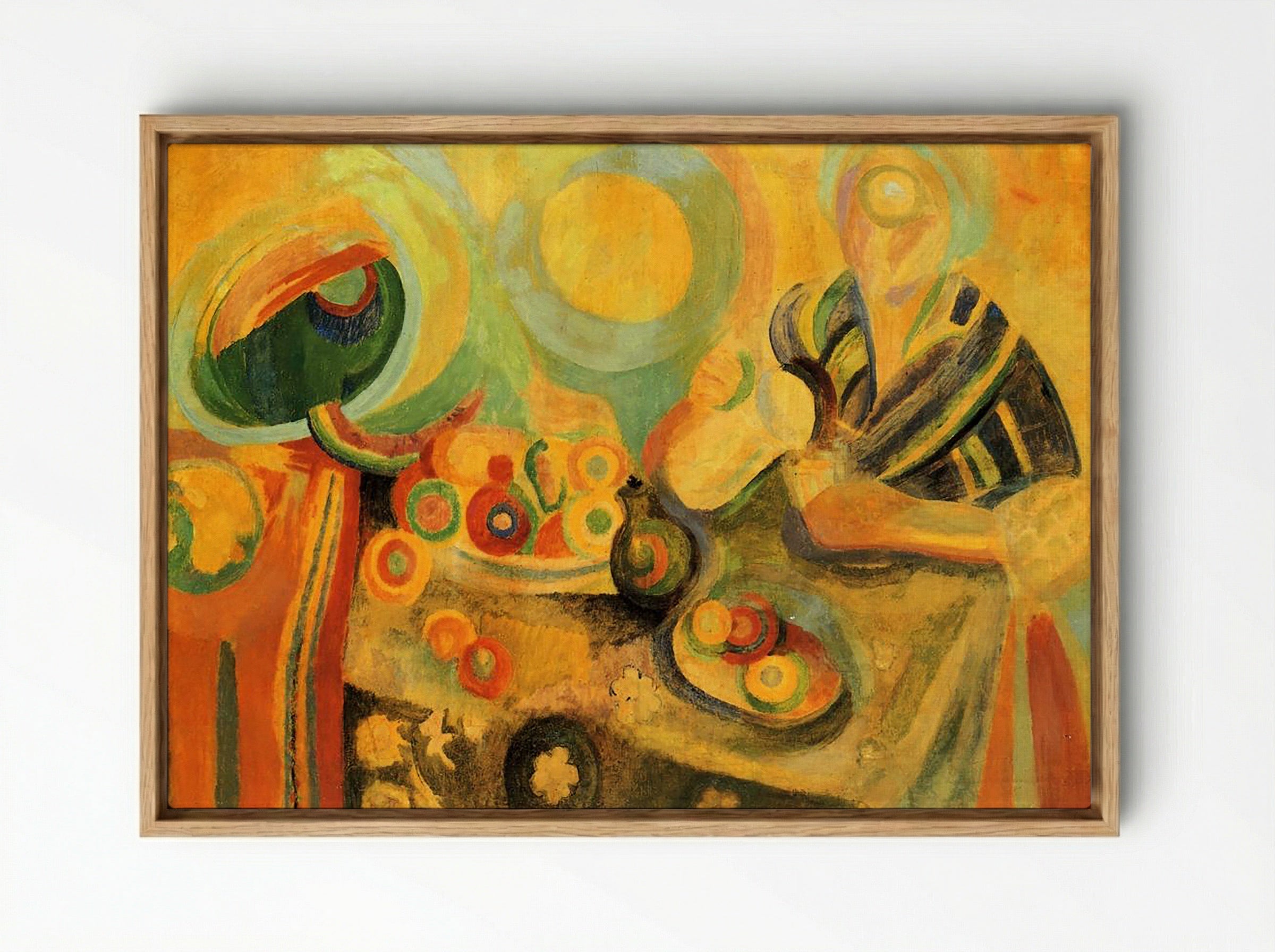 Still Life with Watermelon - Natalia Goncharova - Framed Canvas Wood