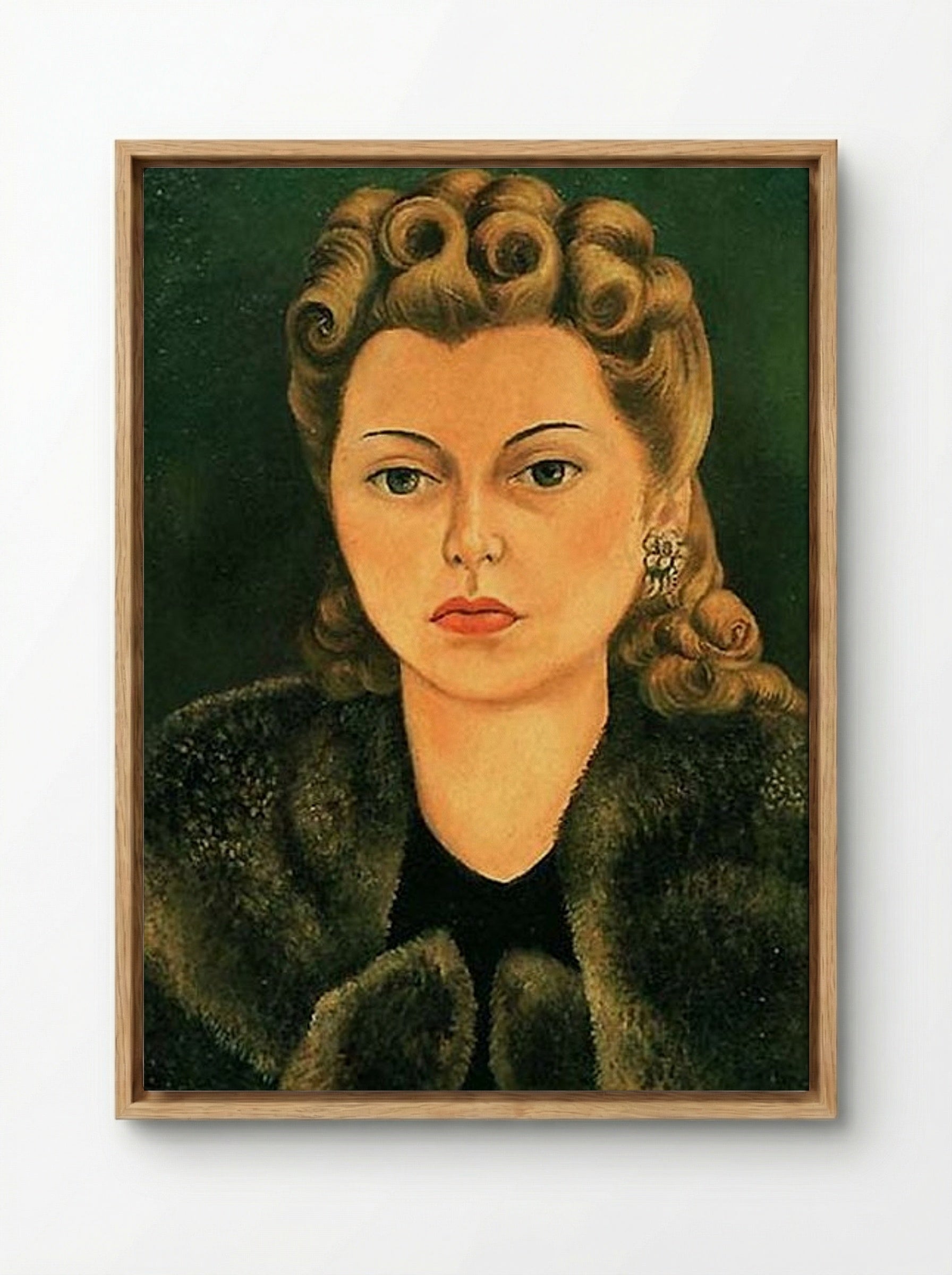 Portrait of Natasha Gelman - Diego Rivera - Framed Canvas Wood