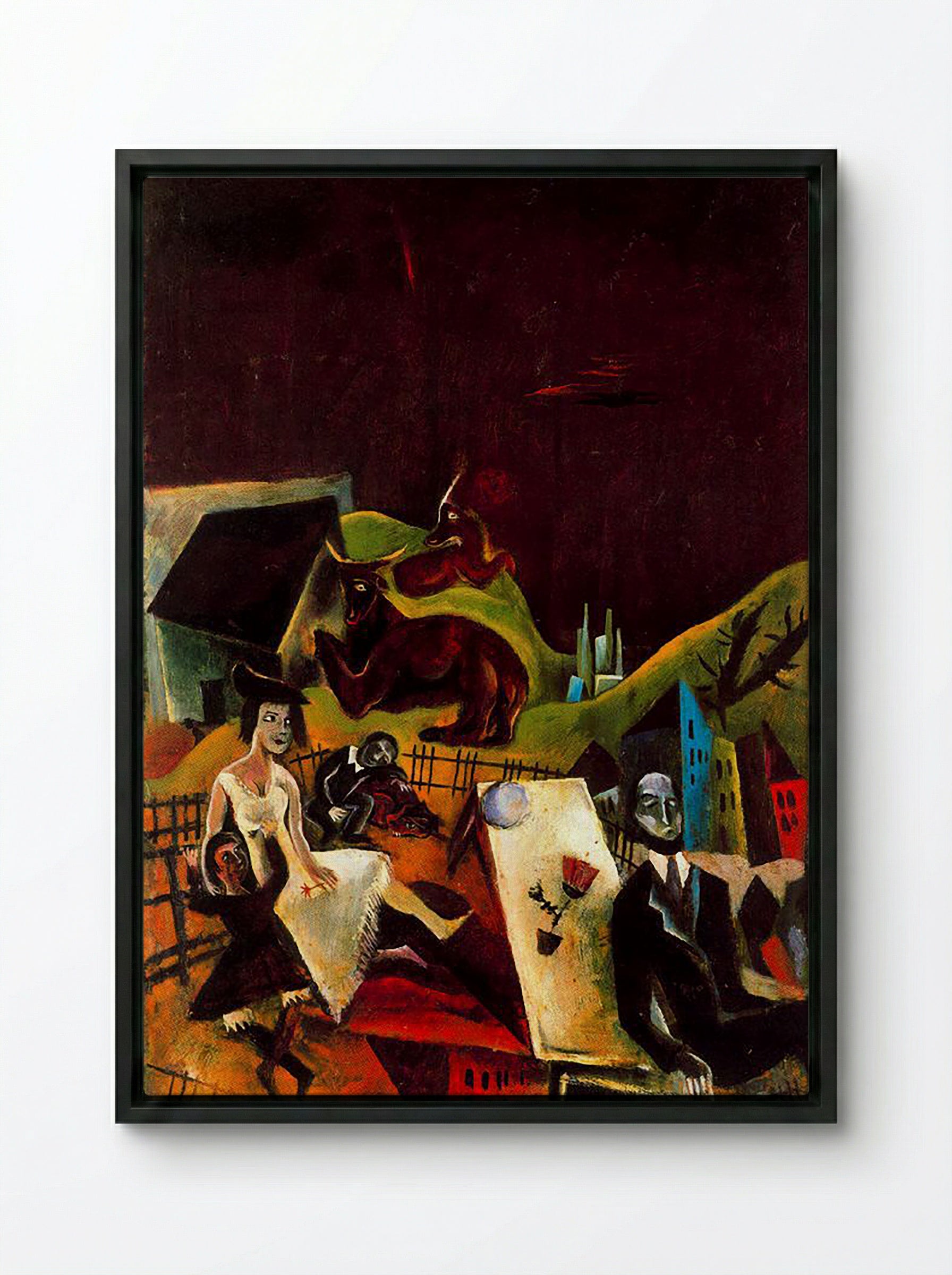 Family Excursion - Max Slevogt - Framed Canvas Black