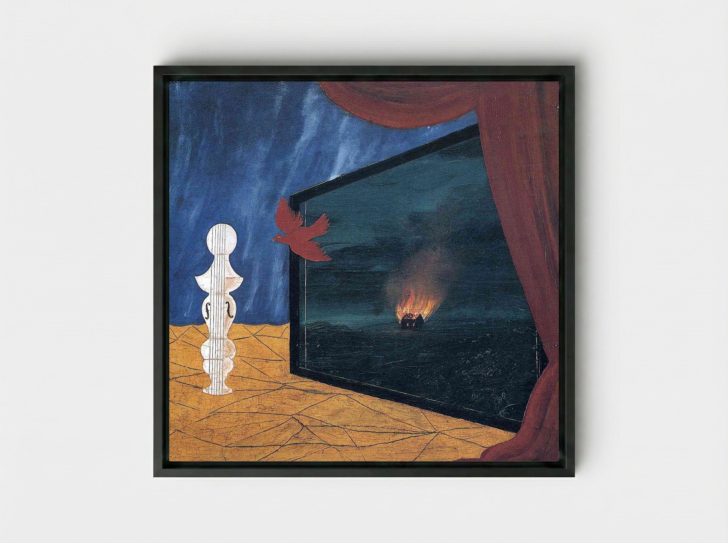 Nocturne - Giorgio de Chirico - Framed Canvas Black