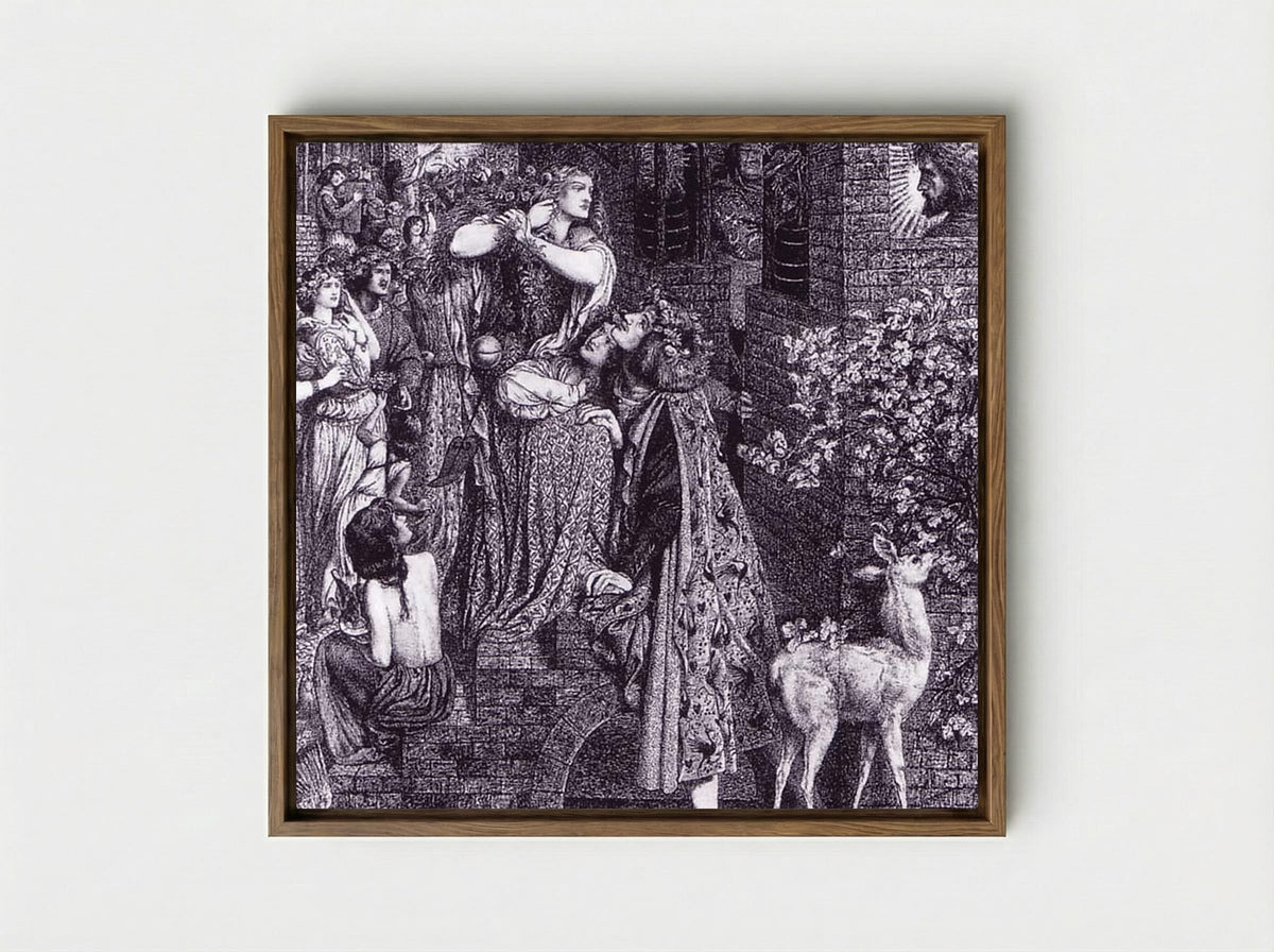 Mary Magdalene at the Door of Simon the Pharisee - Ford Madox Brown - Framed Canvas Wood