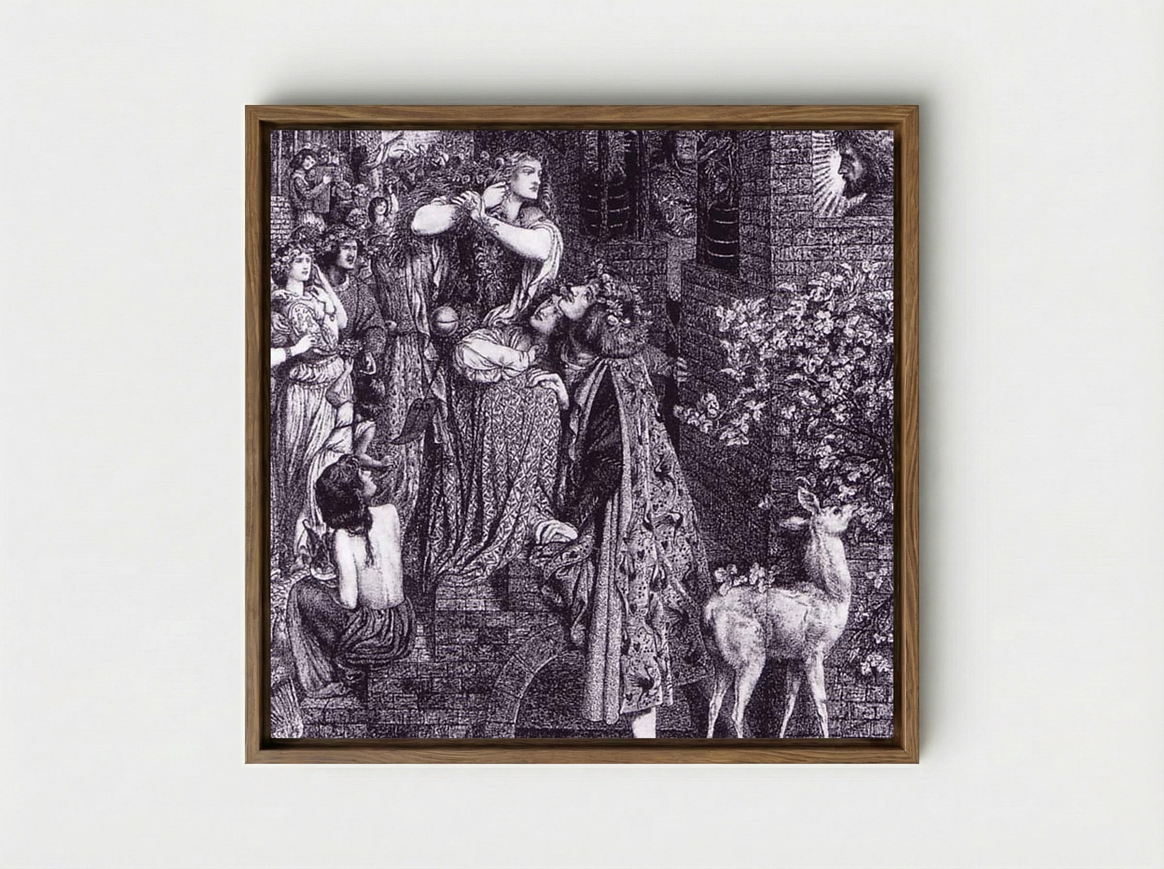 Mary Magdalene at the Door of Simon the Pharisee - Ford Madox Brown - Framed Canvas Wood
