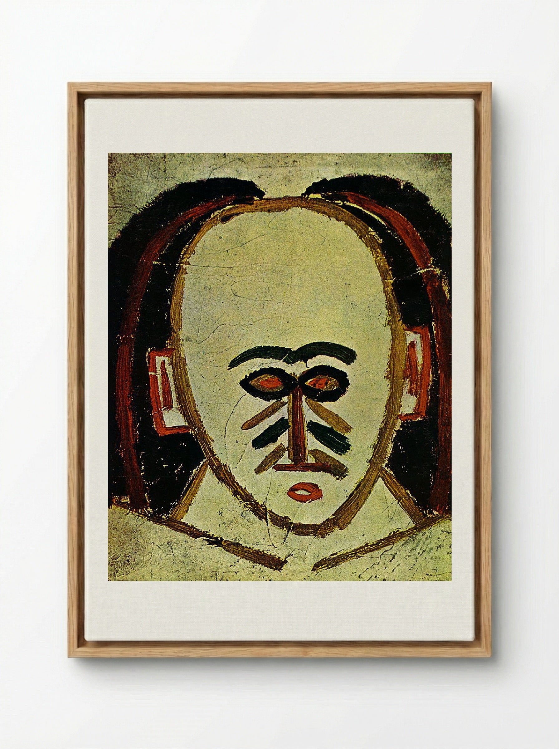 Head of a Man - Alexej von Jawlensky - Framed Canvas Wood