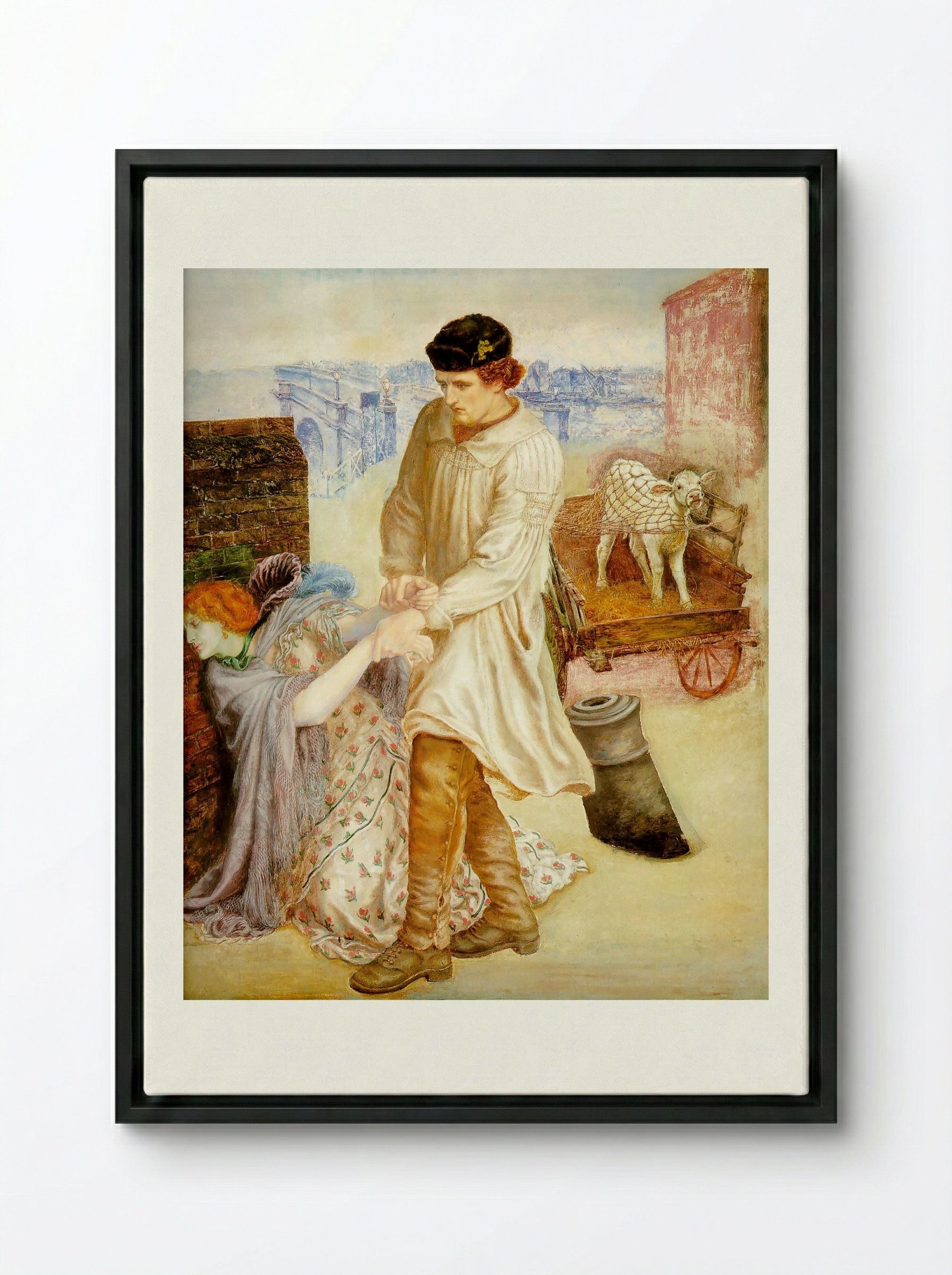 Found - Ford Madox Brown - Framed Canvas Black