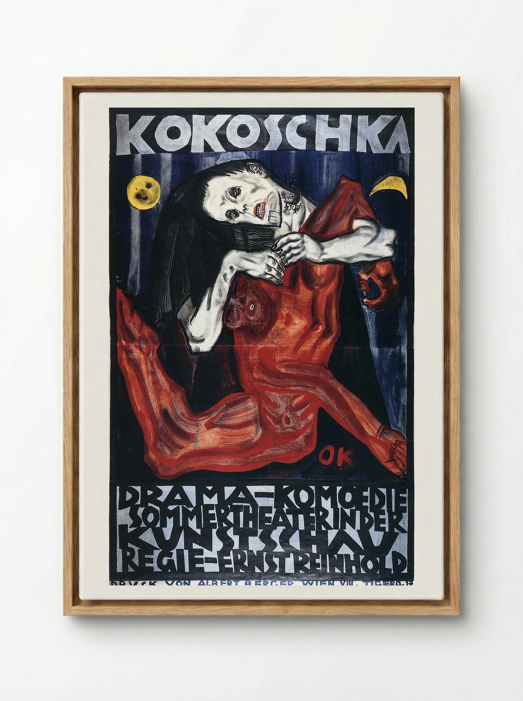 Pieta (Drama Komödie Sommer Theater Poster) - Oskar Kokoschka - Framed Canvas Wood