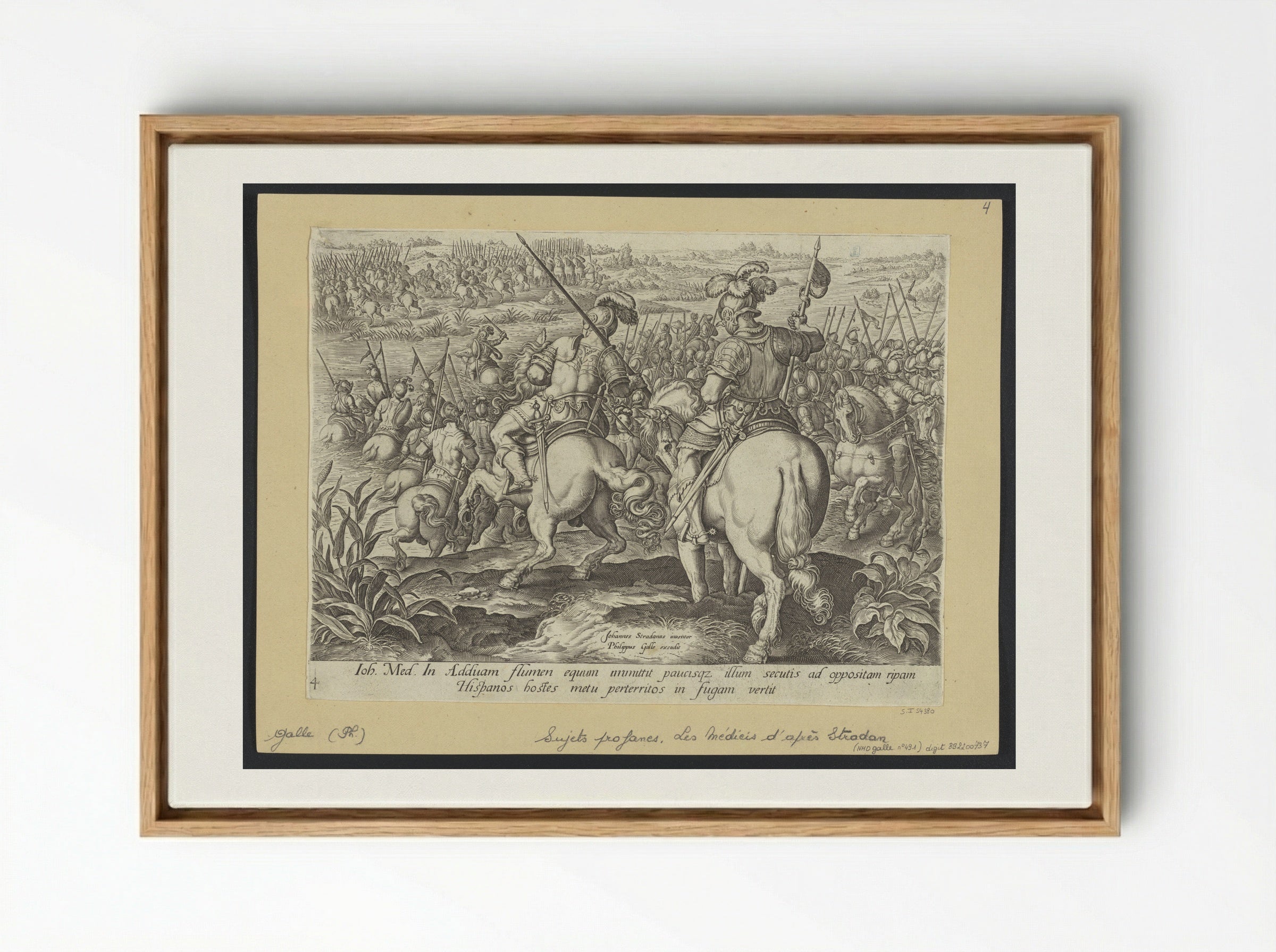 The Dissipation of the Spanish Enemy - Philips Galle - Framed Canvas Wood