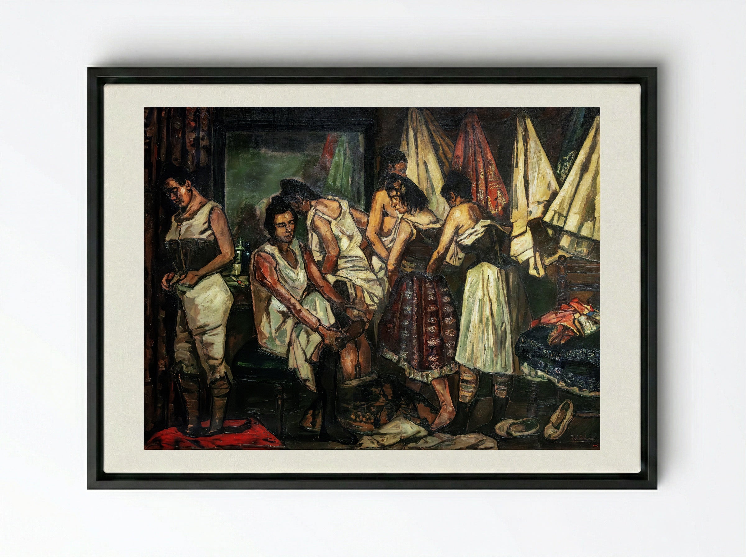 Dressing Room - José Gutiérrez Solana - Framed Canvas Black