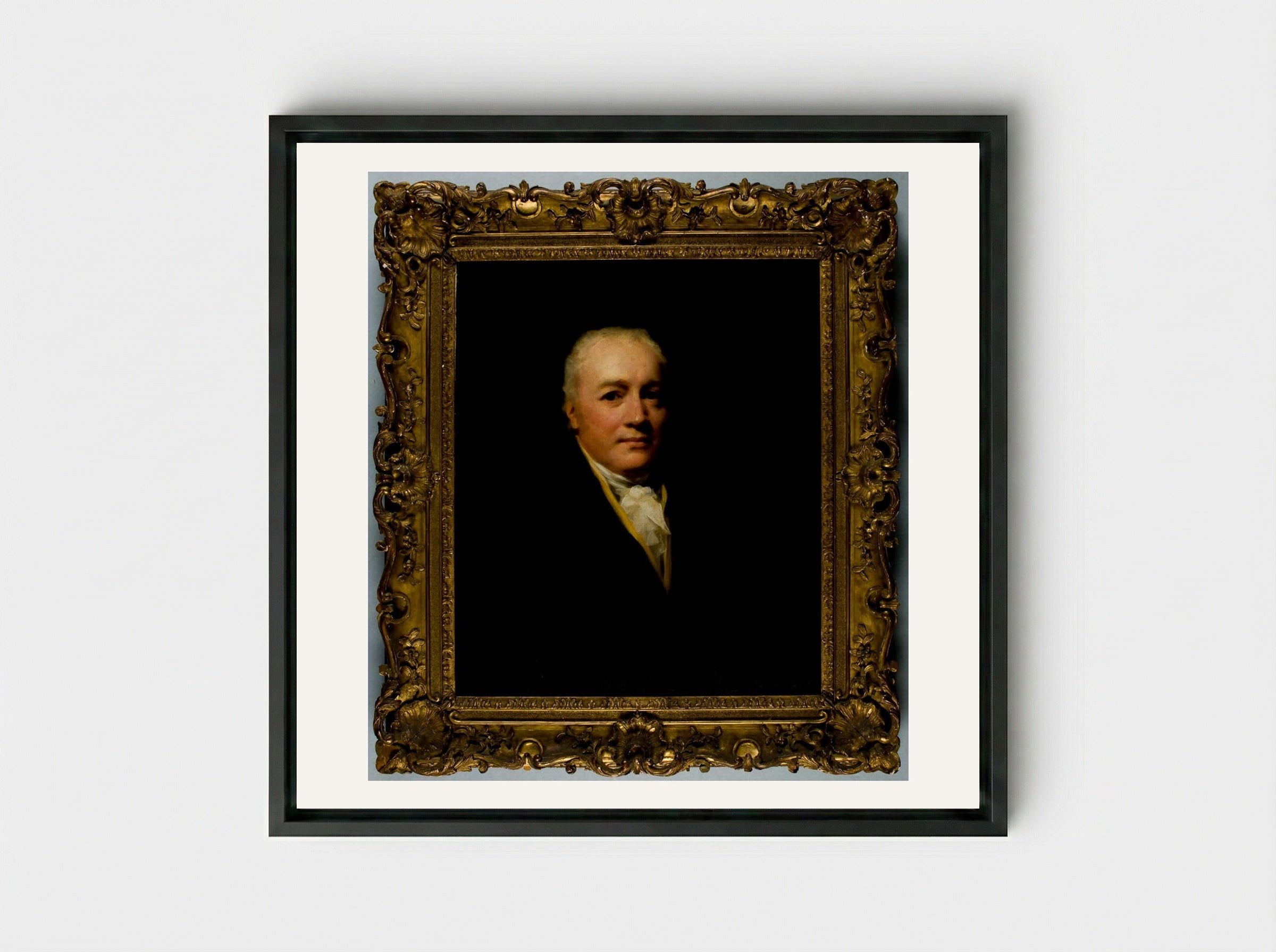 James Bruce of Bankton, Midcalder - Henry Raeburn - Framed Canvas Black