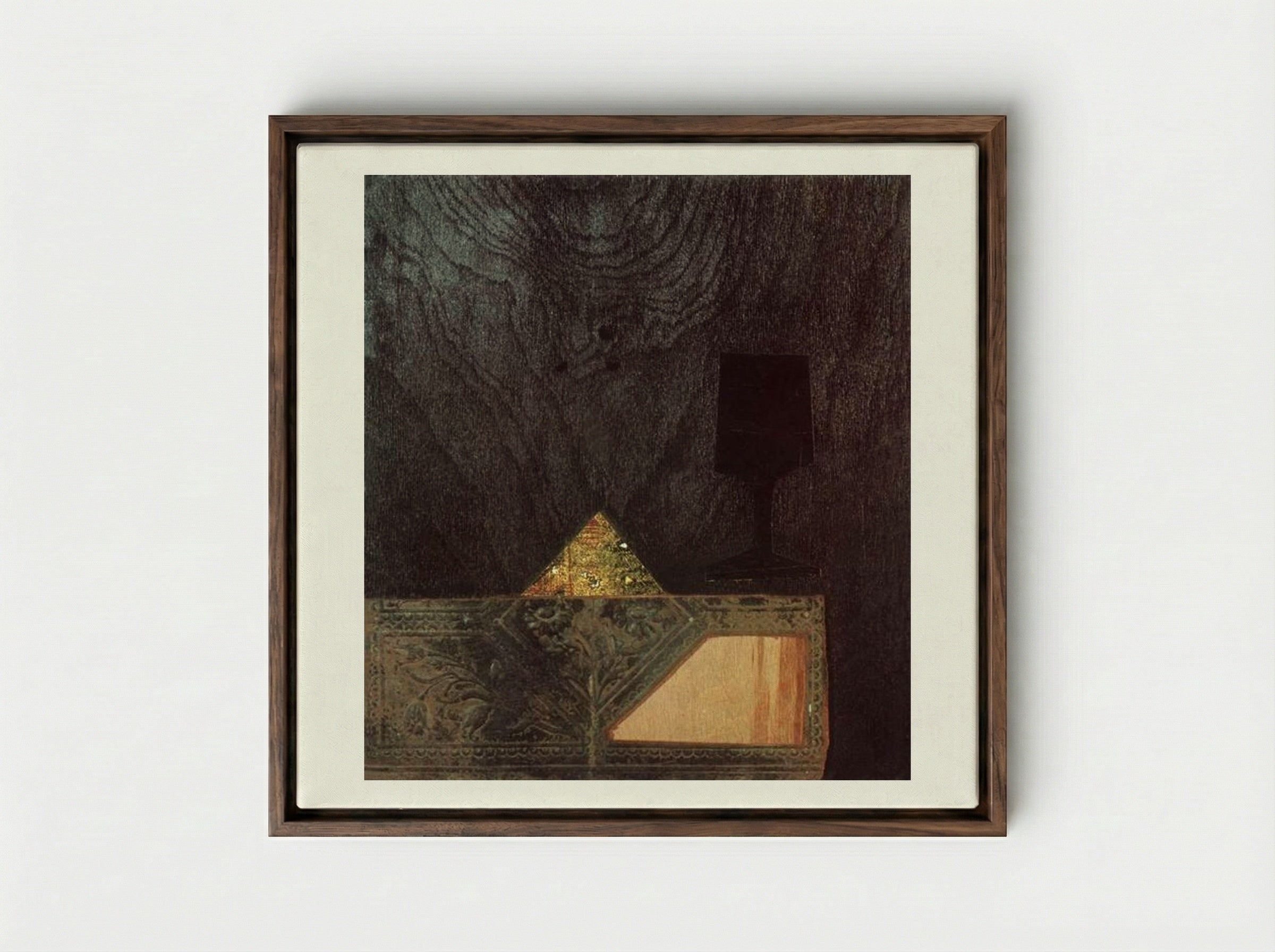 De profundis - Endre Bálint - Framed Canvas Dark Wood