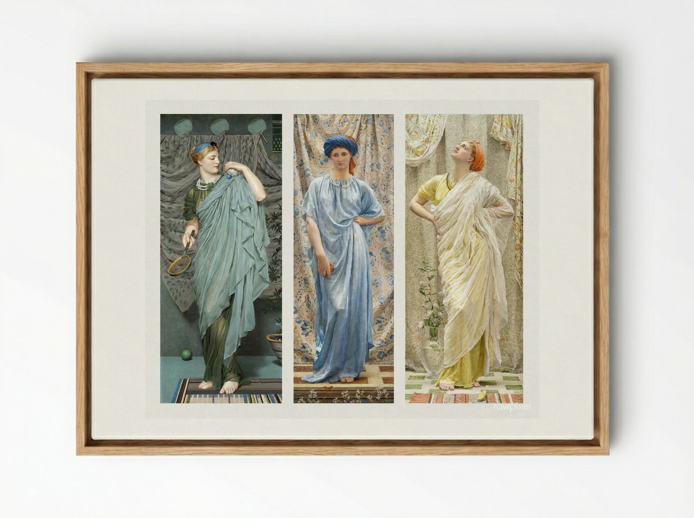 Battledore - Albert Joseph Moore - Framed Canvas Wood