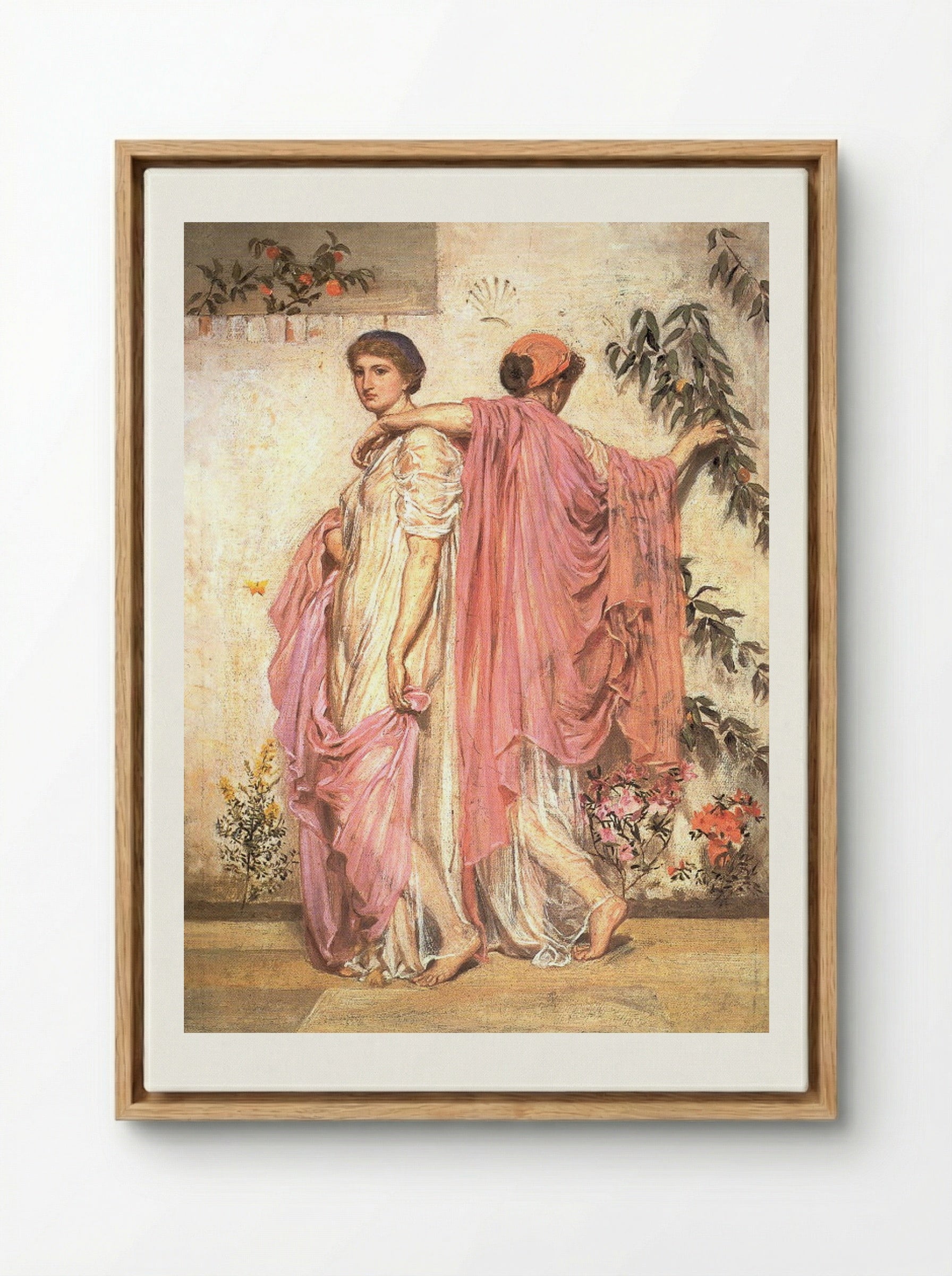 Apricots - Albert Joseph Moore - Framed Canvas Wood
