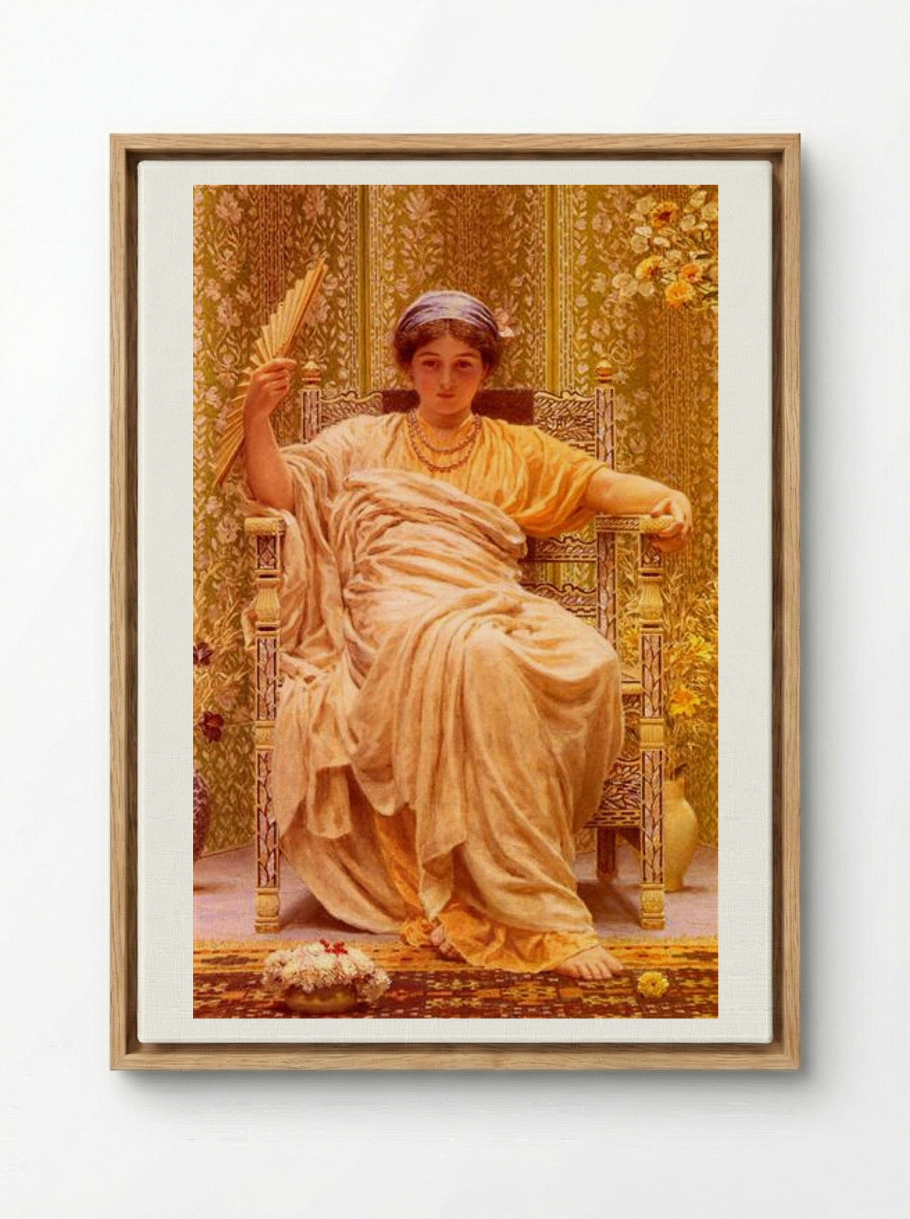 A Reverie - Albert Joseph Moore - Framed Canvas Wood