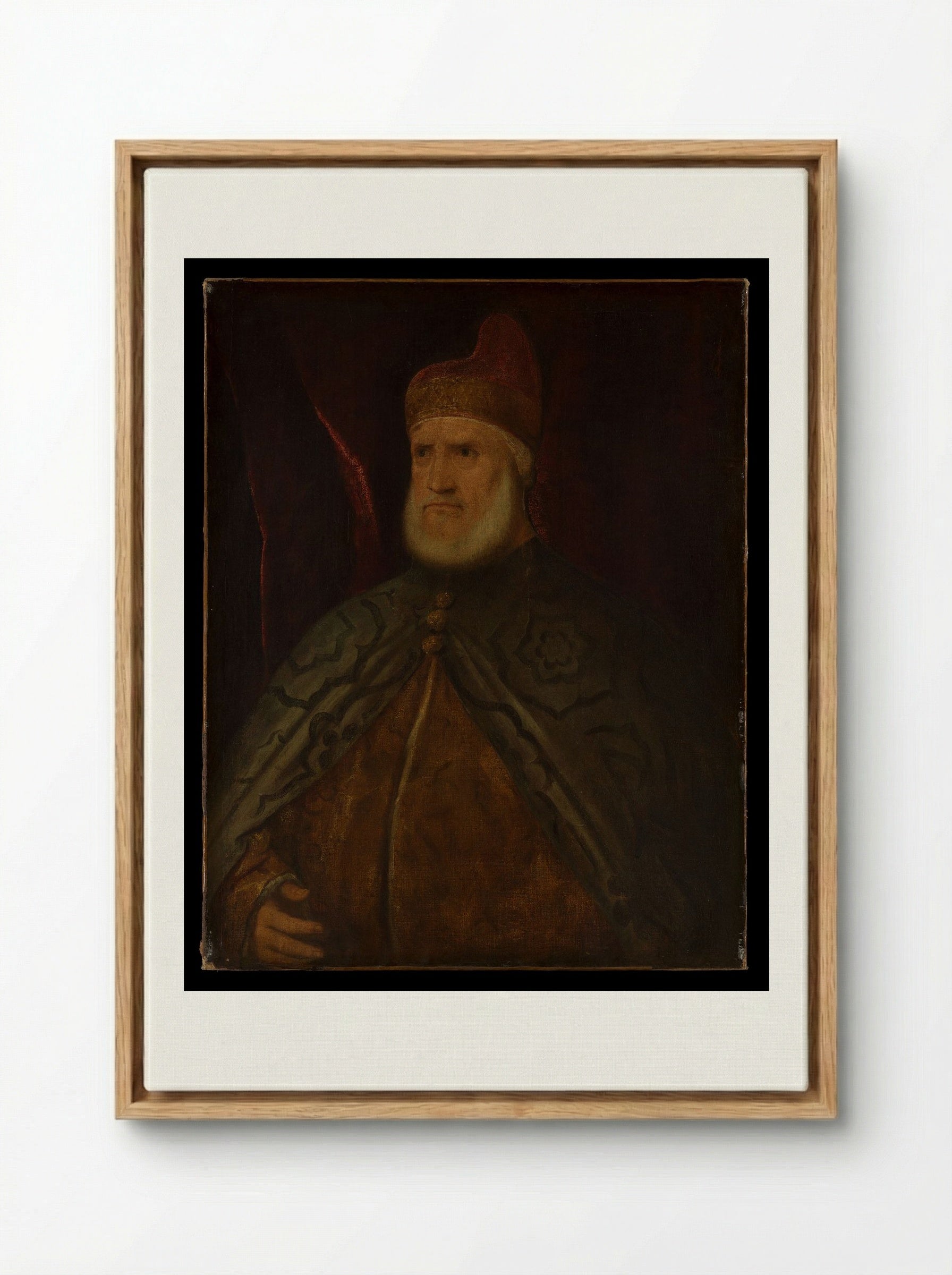 Doge Andrea Gritti - Titian - Framed Canvas Wood