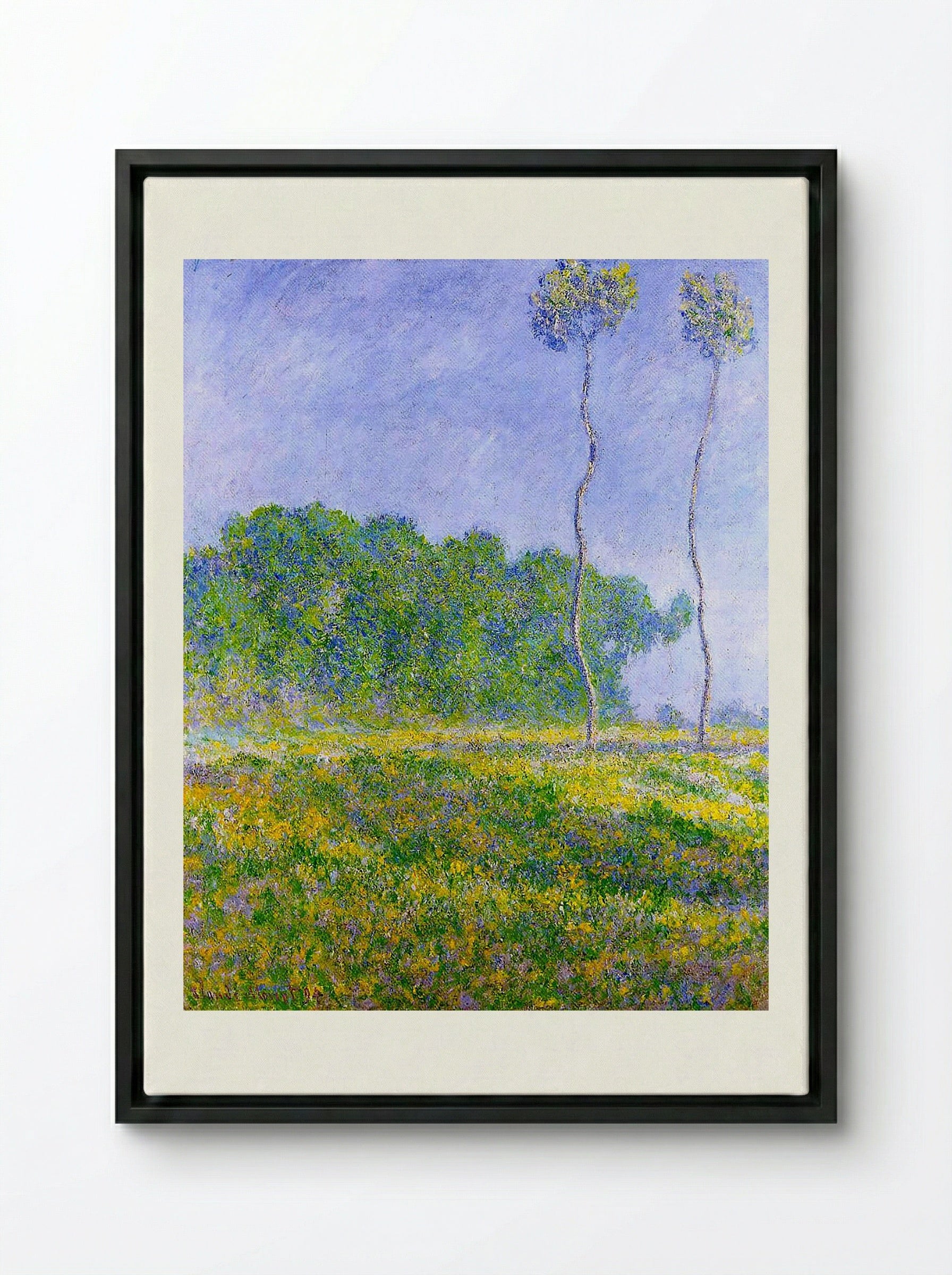 Spring Landscape - Armand Guillaumin - Framed Canvas Black