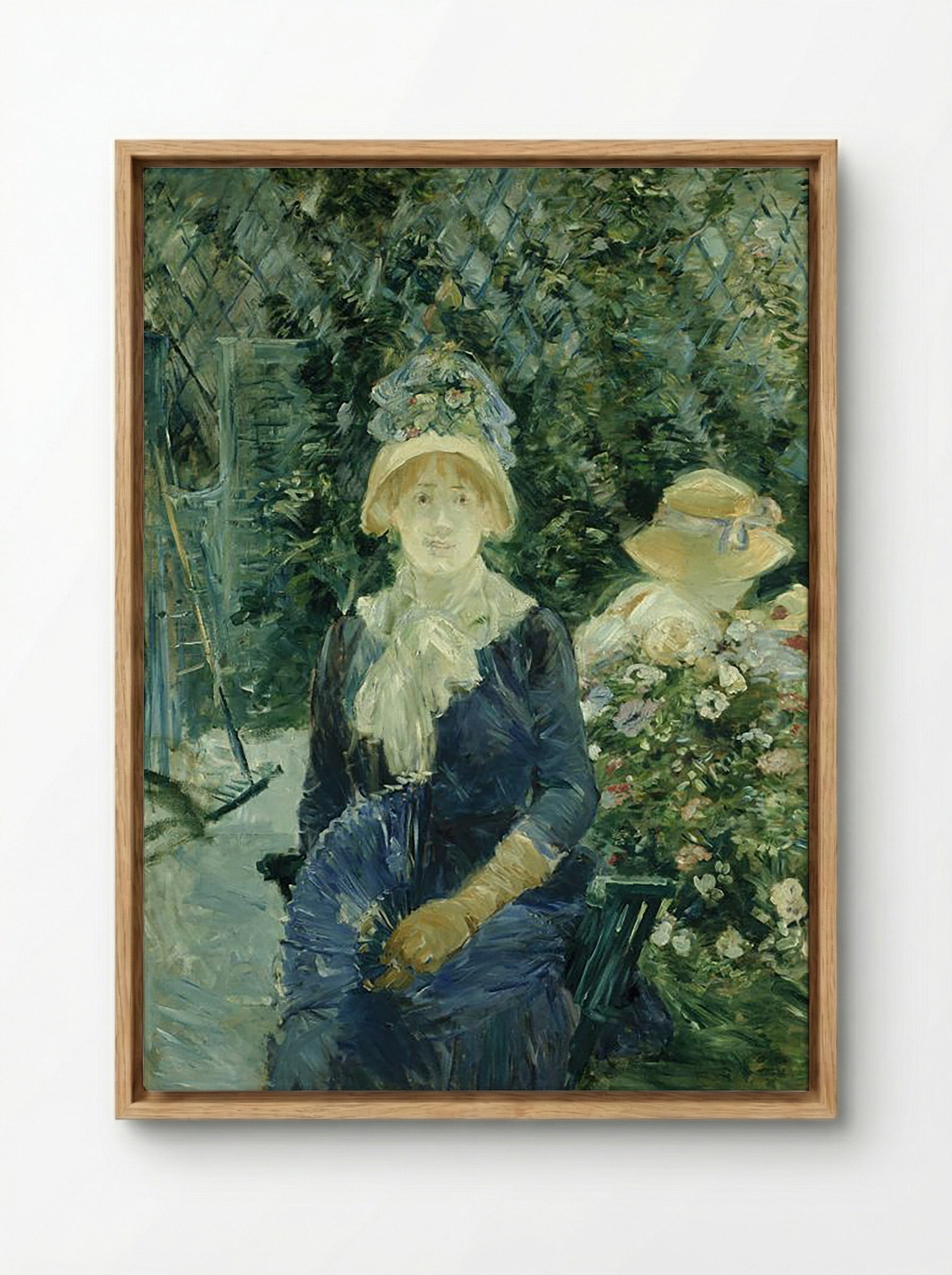 Woman in a Garden - Berthe Morisot - Framed Canvas Wood